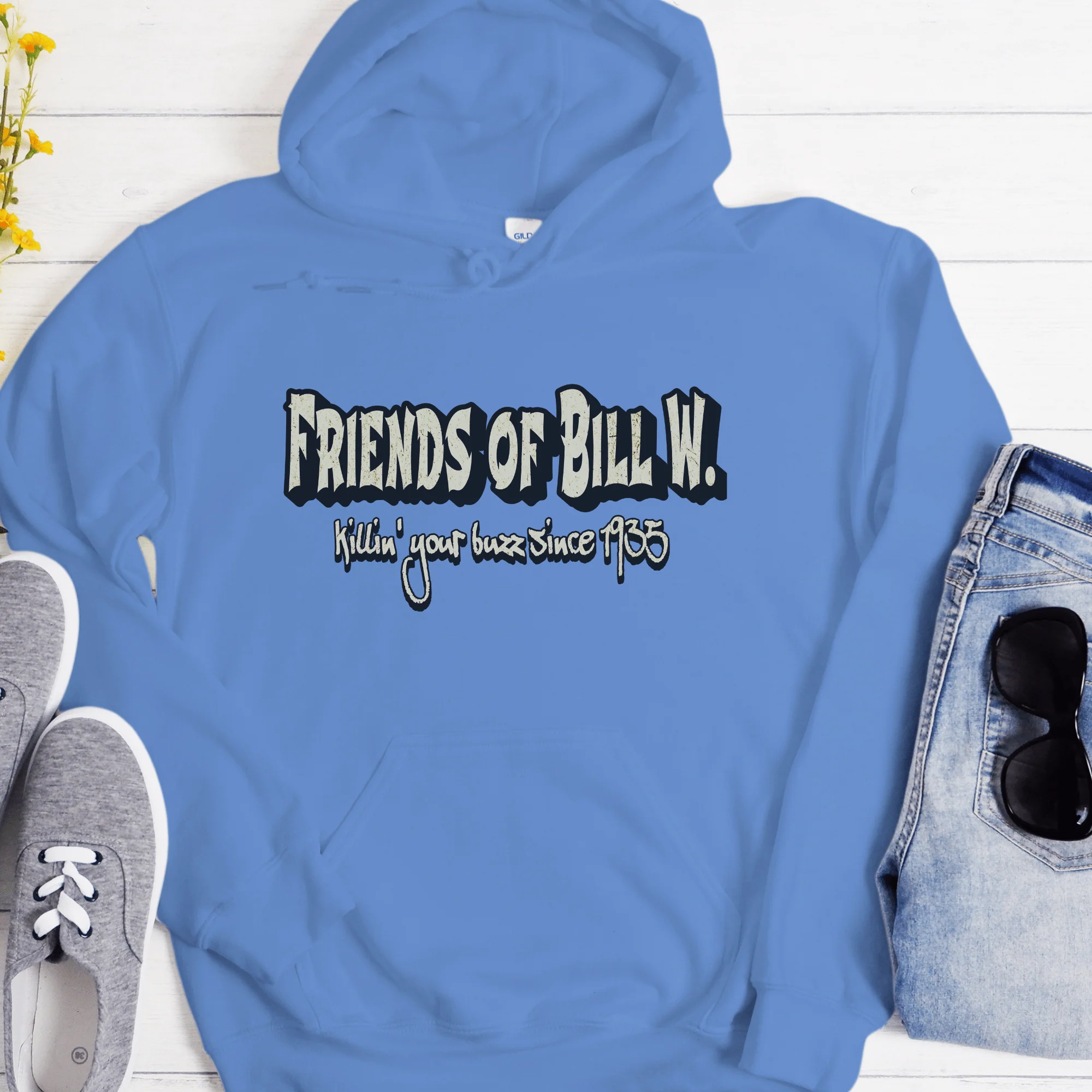 AA Recovery Unisex Hoodie | Inspiring Sobriety |  Friends of Bill W. -  Killin' Your Buzz Since 1935 - Image 9