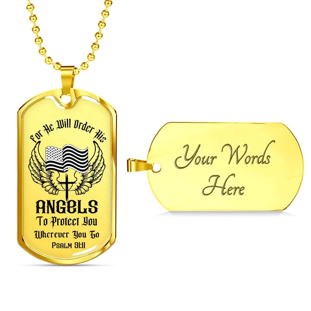Custom Bible Verse Dog Tag | Inspiring Sobriety | Psalm 91:11 Dog Tag and Chain - Image 10