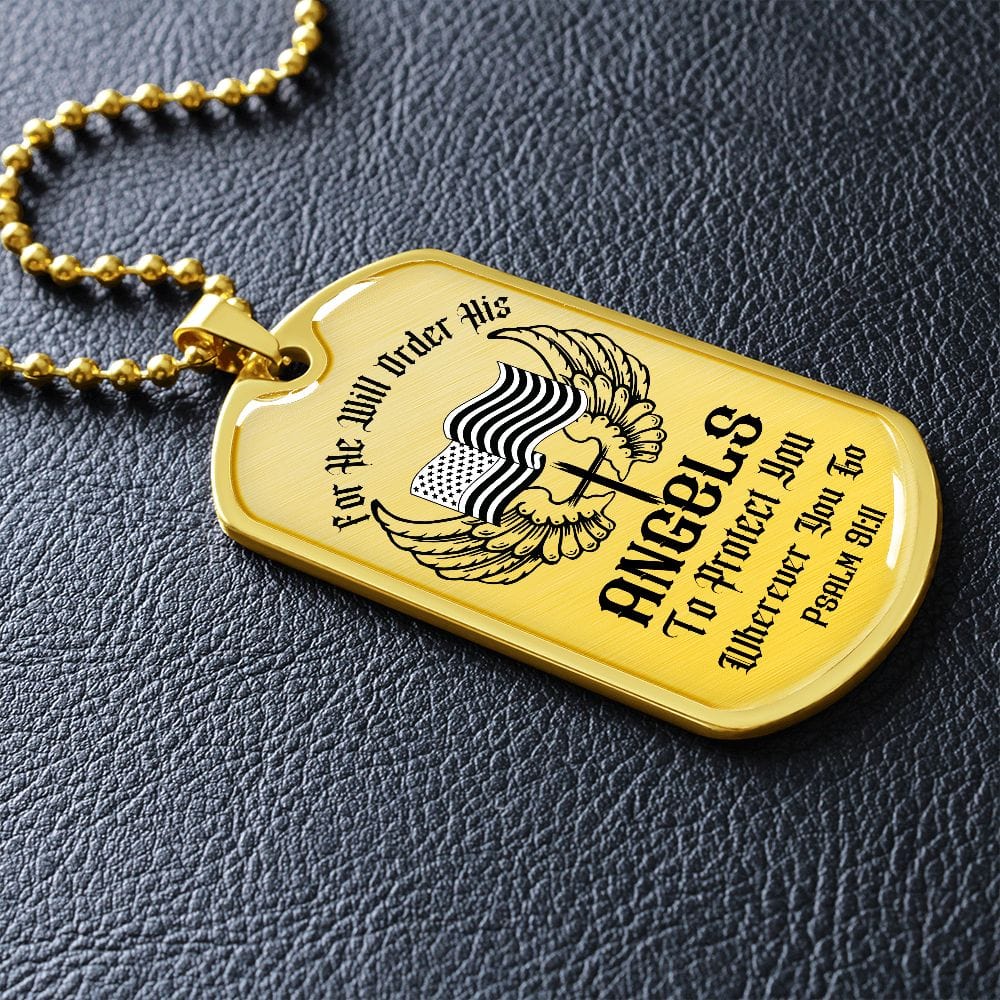Custom Bible Verse Dog Tag | Inspiring Sobriety | Psalm 91:11 Dog Tag and Chain - Image 7