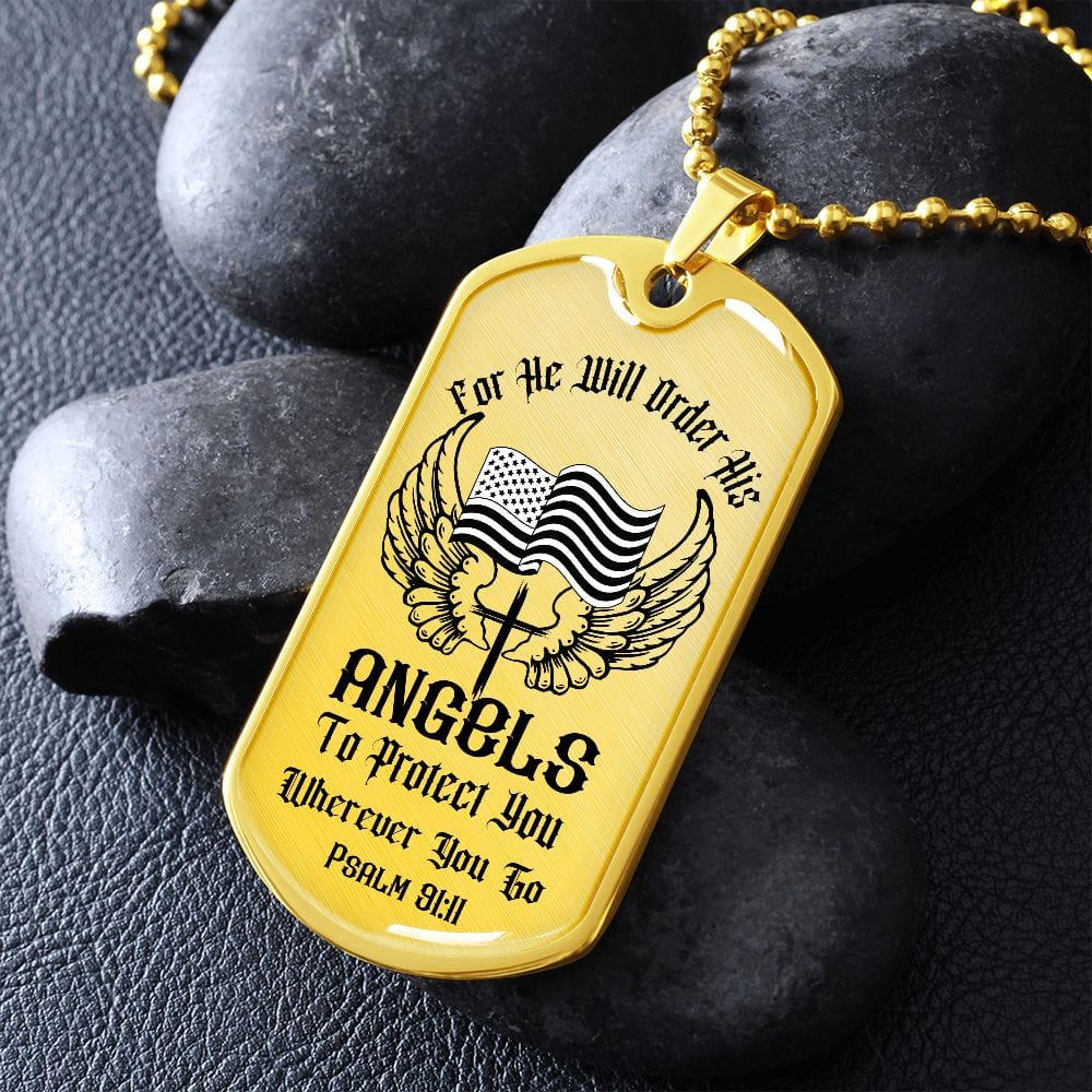 Custom Bible Verse Dog Tag | Inspiring Sobriety | Psalm 91:11 Dog Tag and Chain - Image 8