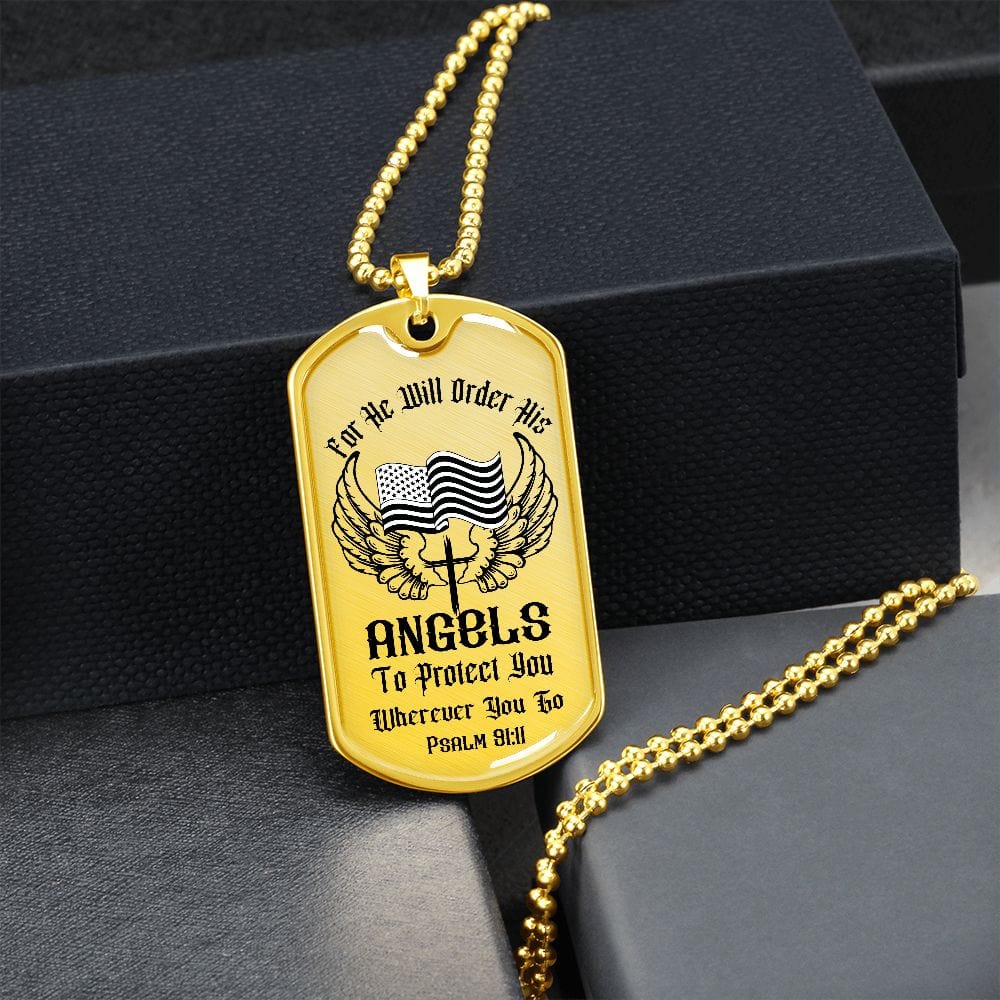 Custom Bible Verse Dog Tag | Inspiring Sobriety | Psalm 91:11 Dog Tag and Chain - Image 9