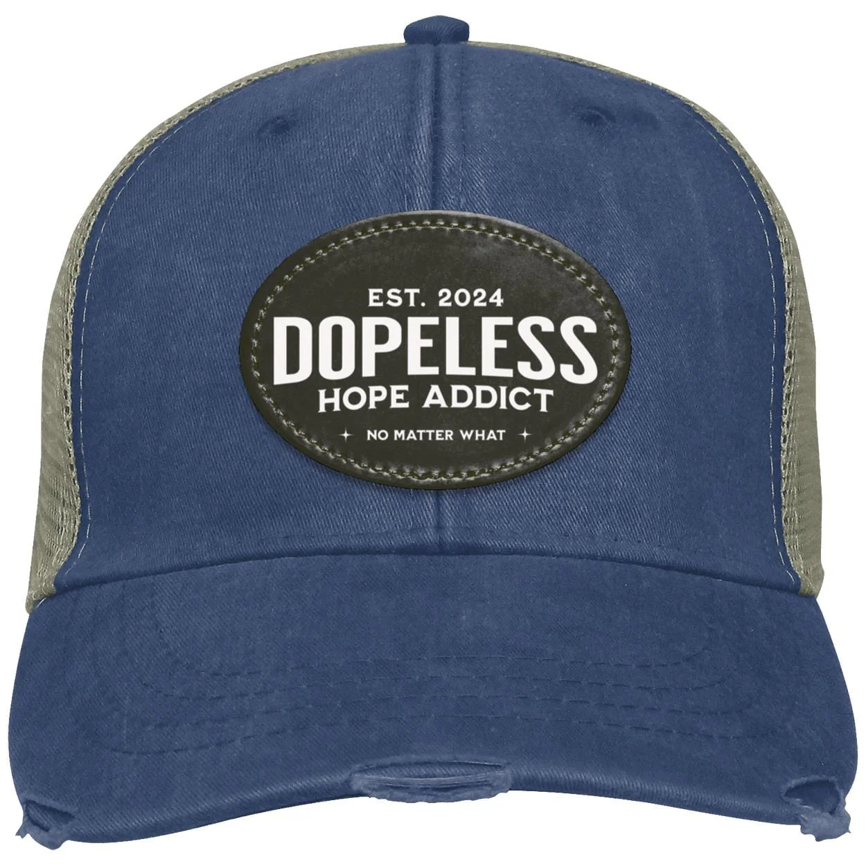 Custom Recovery Distressed Ollie Cap | Inspiring Sobriety | Dopeless Hope Addict - Image 3