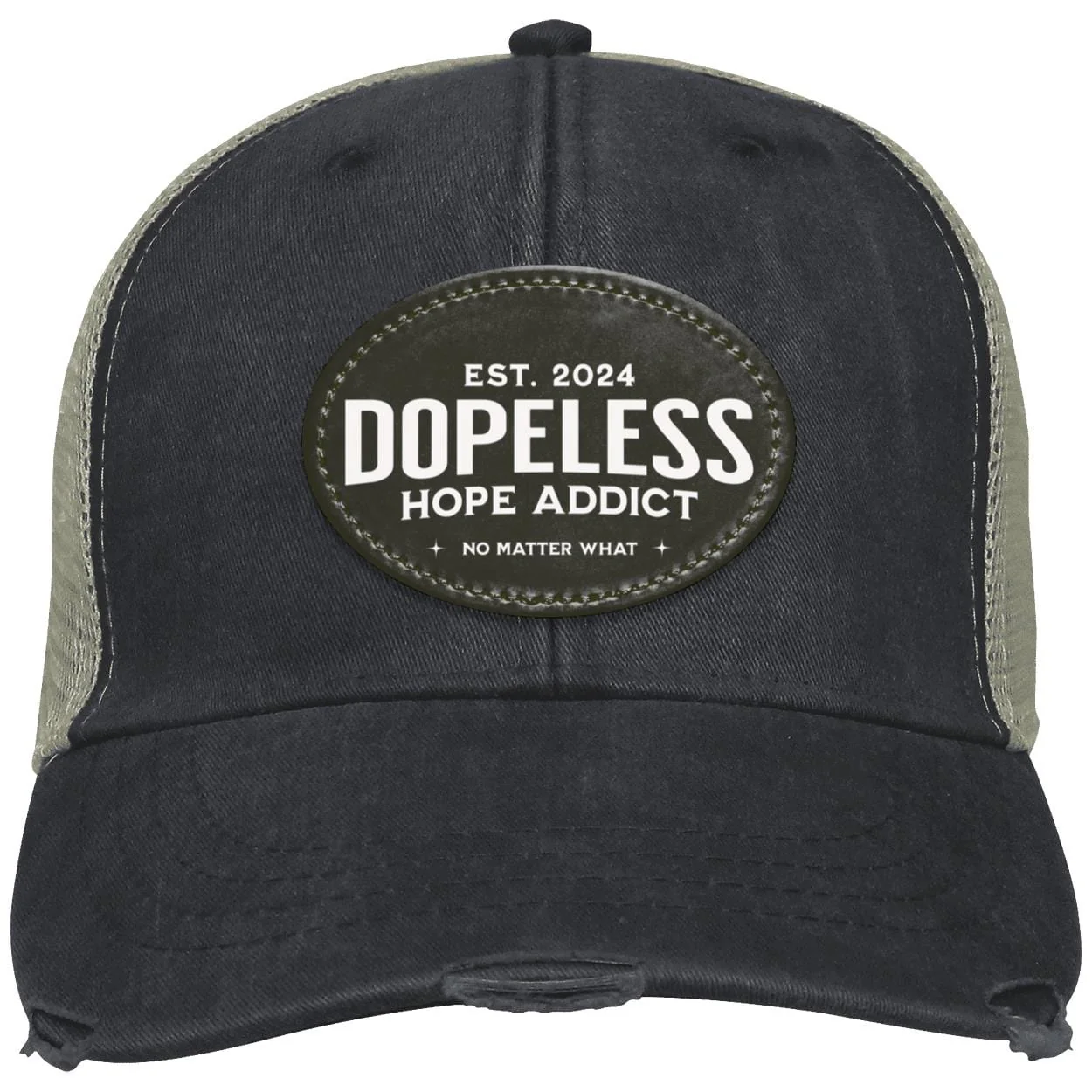 Custom Recovery Distressed Ollie Cap | Inspiring Sobriety | Dopeless Hope Addict - Image 4