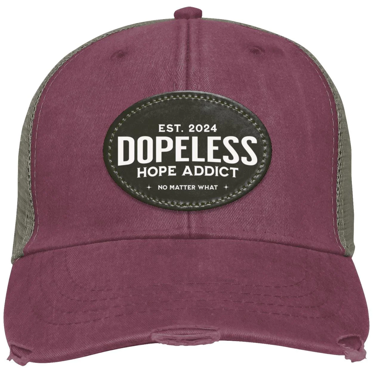 Custom Recovery Distressed Ollie Cap | Inspiring Sobriety | Dopeless Hope Addict - Image 5
