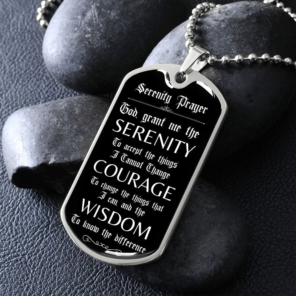 Custom Recovery Dog Tag | Inspiring Sobriety | Serenity Prayer - Image 10