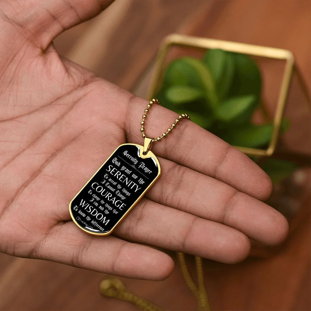 Custom Recovery Dog Tag | Inspiring Sobriety | Serenity Prayer - Image 14