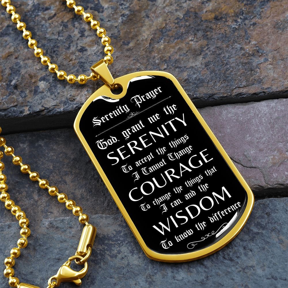 Custom Recovery Dog Tag | Inspiring Sobriety | Serenity Prayer - Image 16