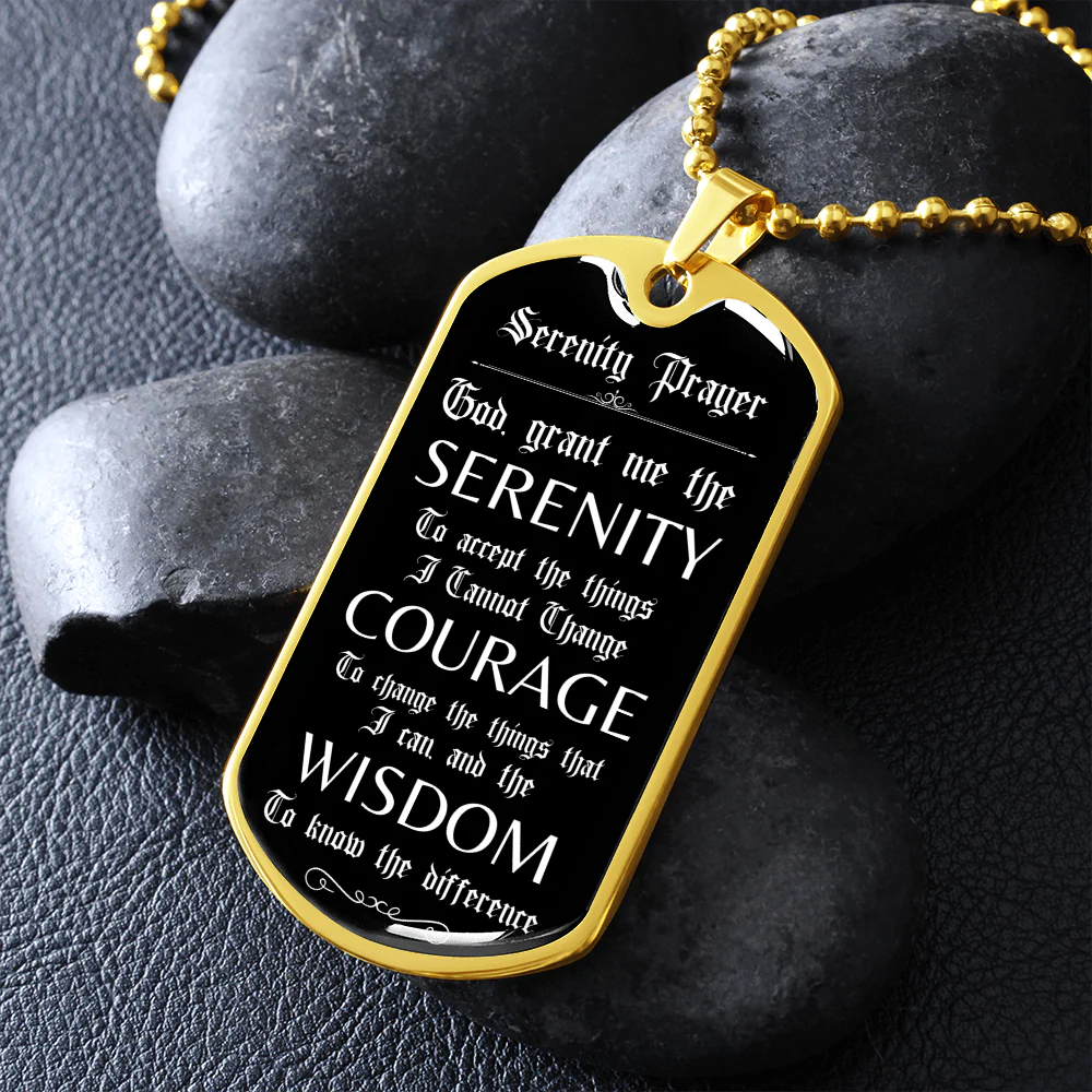 Custom Recovery Dog Tag | Inspiring Sobriety | Serenity Prayer - Image 5