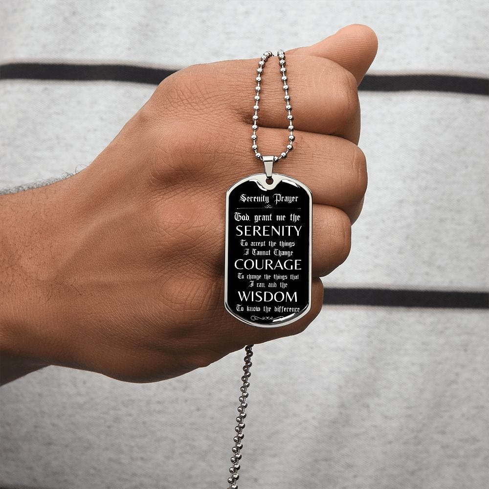 Custom Recovery Dog Tag | Inspiring Sobriety | Serenity Prayer - Image 7