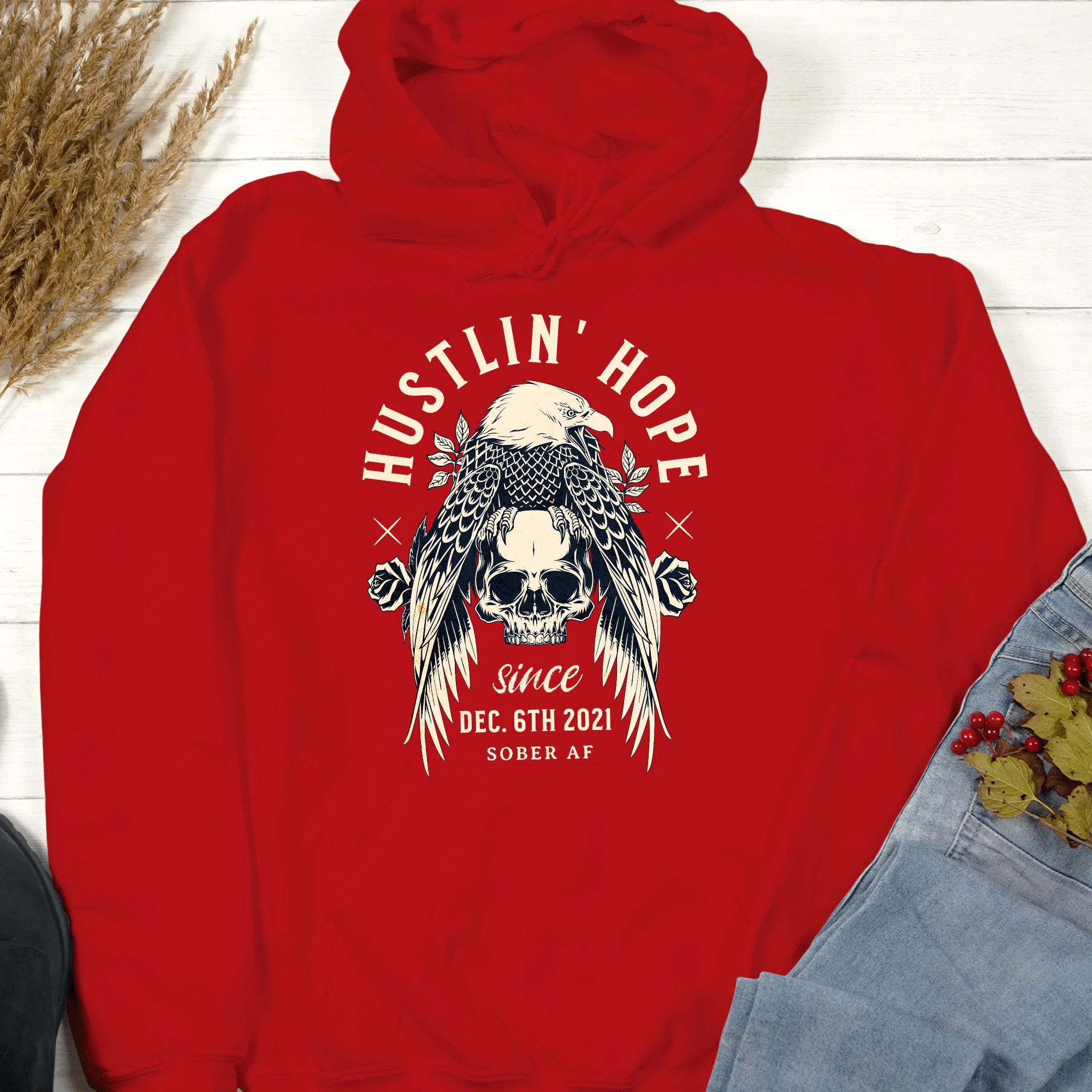 Custom Recovery Hoodie | Inspiring Sobriety | Hustlin' Hope - Image 5