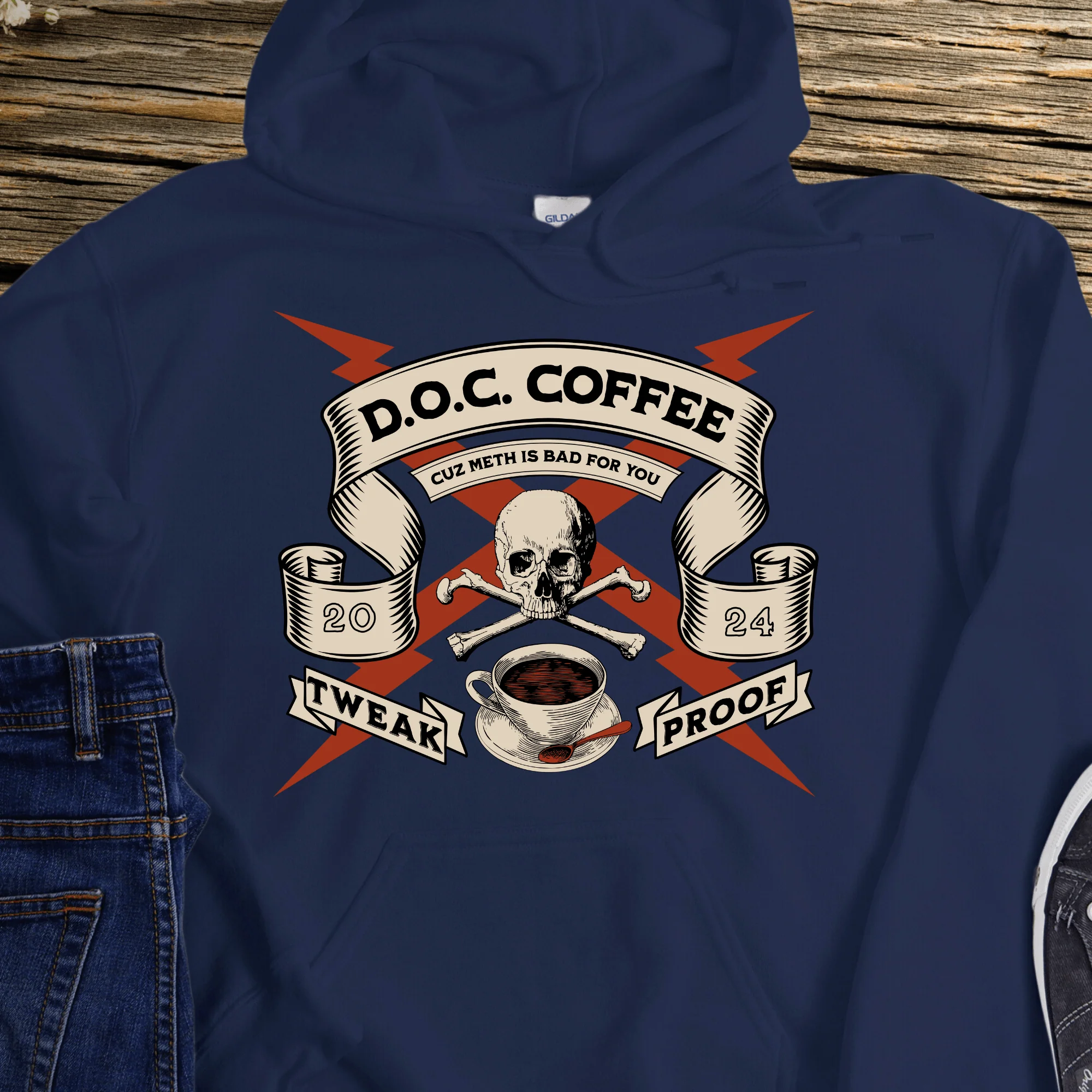 Custom Recovery Hoodie | Inspiring Sobriety |  DOC Coffee - Image 2