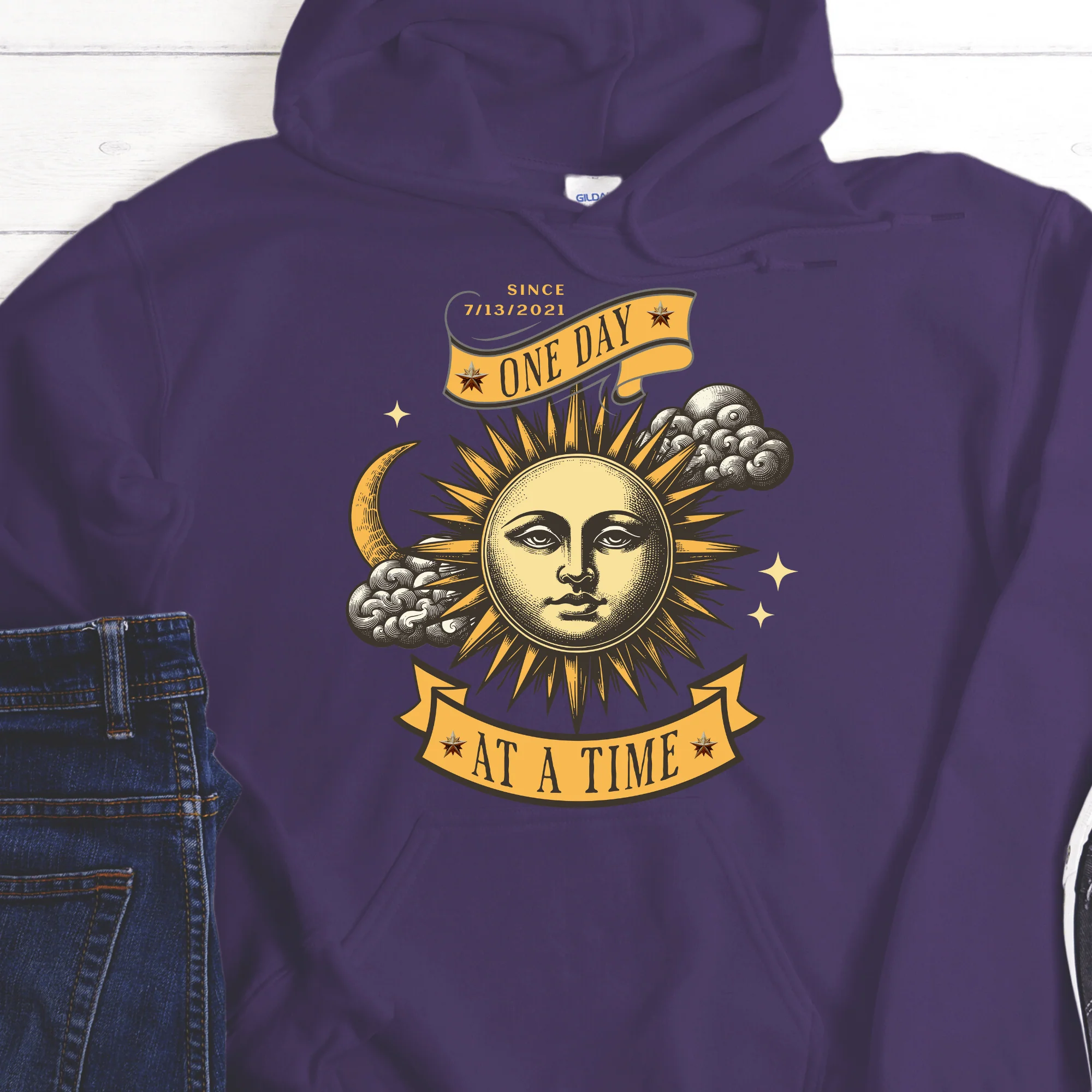 Custom Recovery Hoodie | Inspiring Sobriety |  One Day at a Time - Image 4