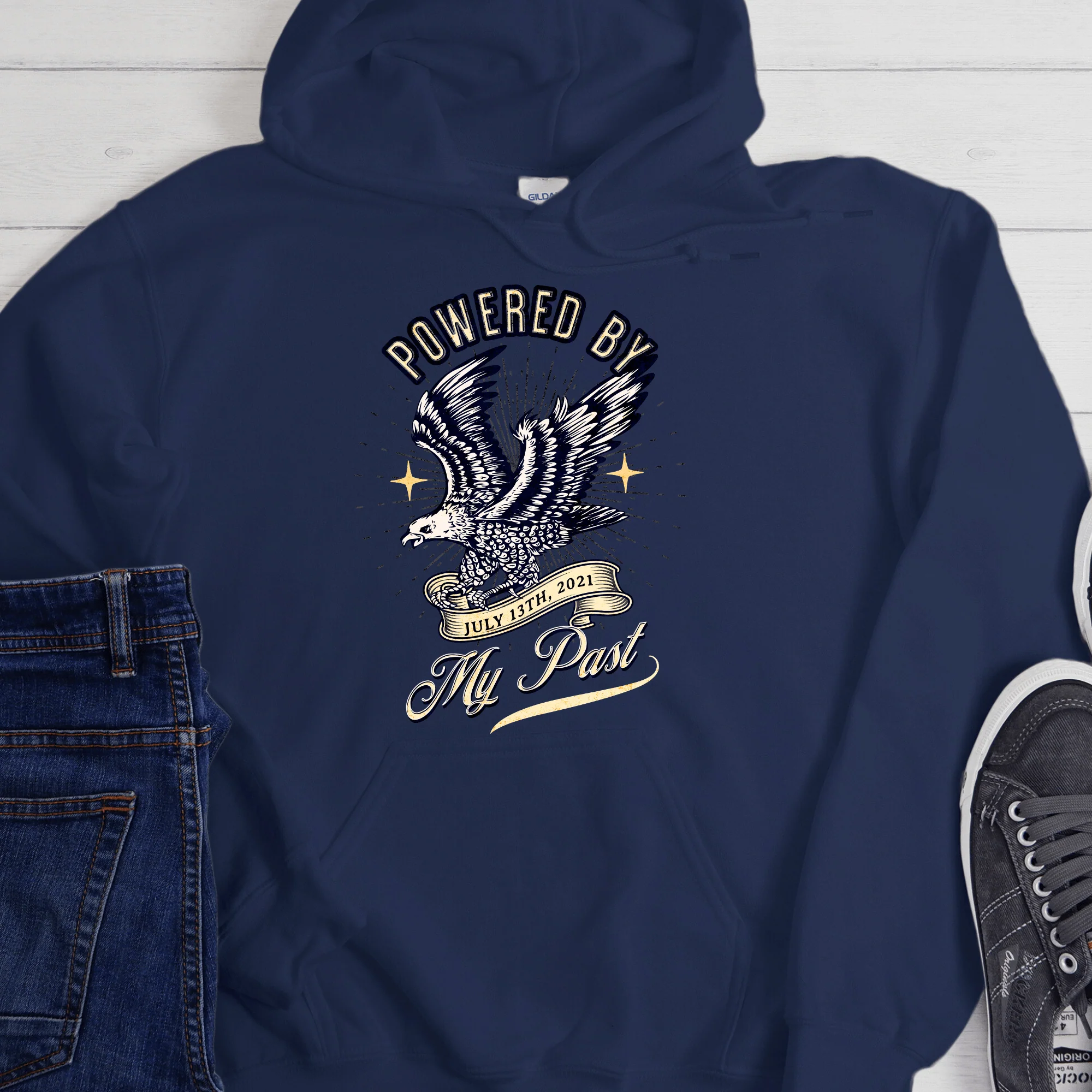 Custom Recovery Hoodie | Inspiring Sobriety |  Powered By My Past - Image 2