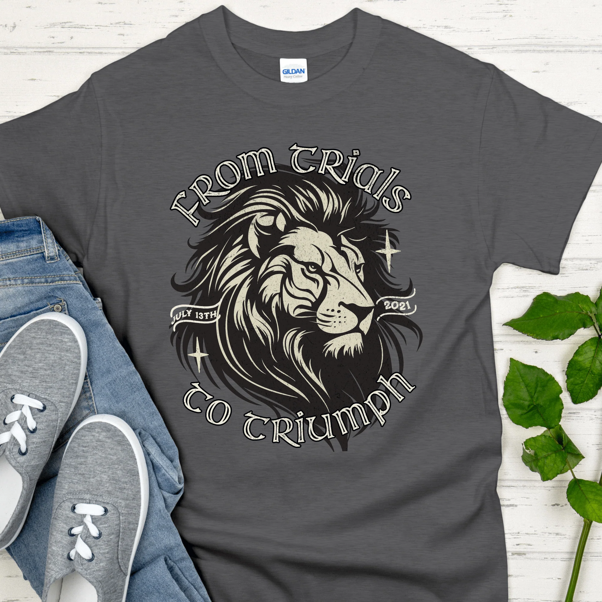 Custom Recovery T-Shirt | Inspiring Sobriety |   From Trials To Triumph - Image 2
