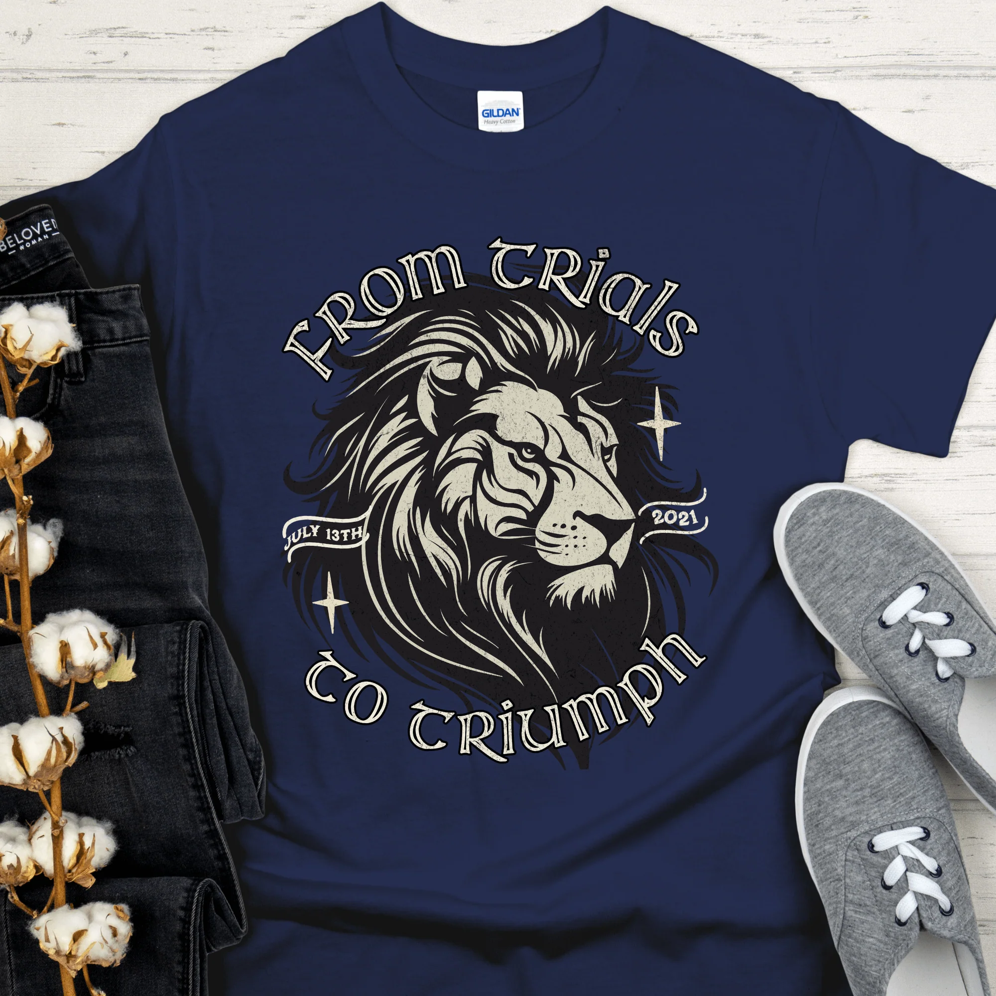Custom Recovery T-Shirt | Inspiring Sobriety |   From Trials To Triumph - Image 4