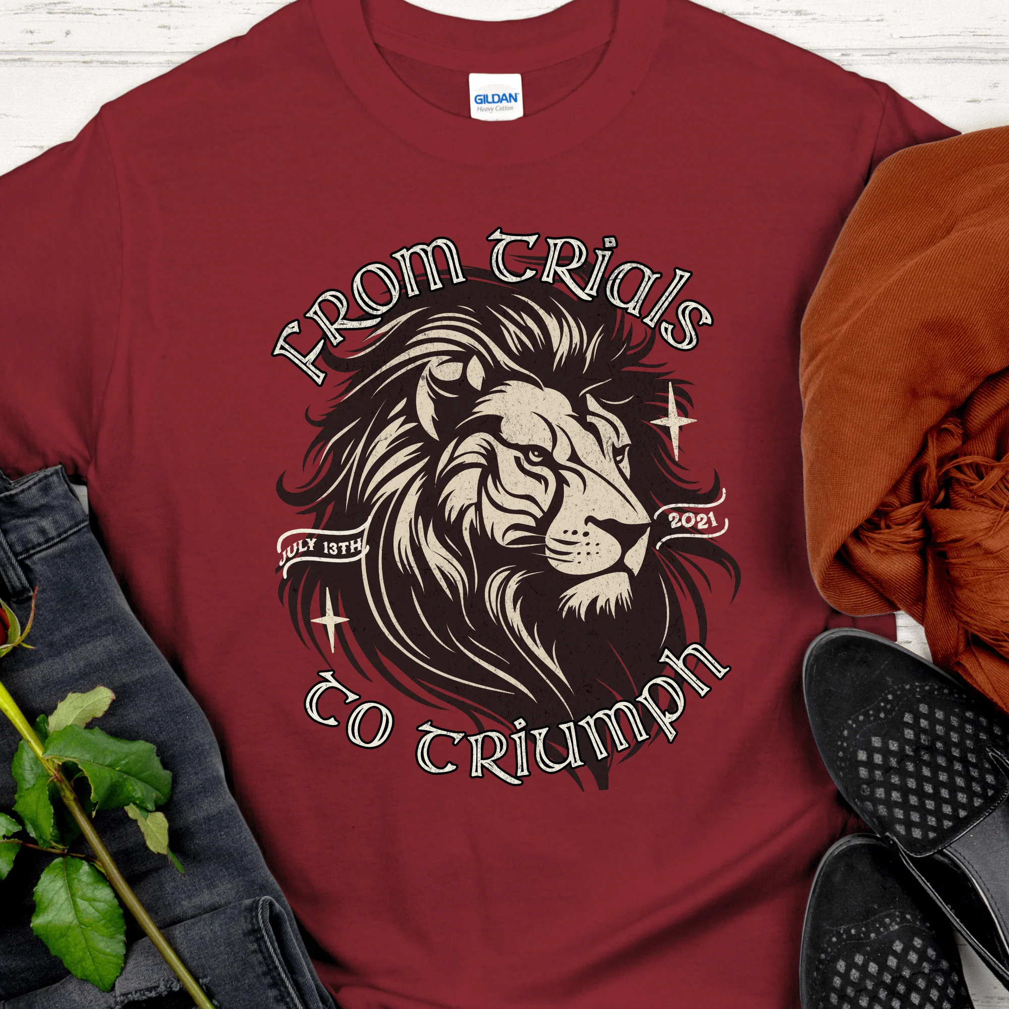 Custom Recovery T-Shirt | Inspiring Sobriety |   From Trials To Triumph - Image 7