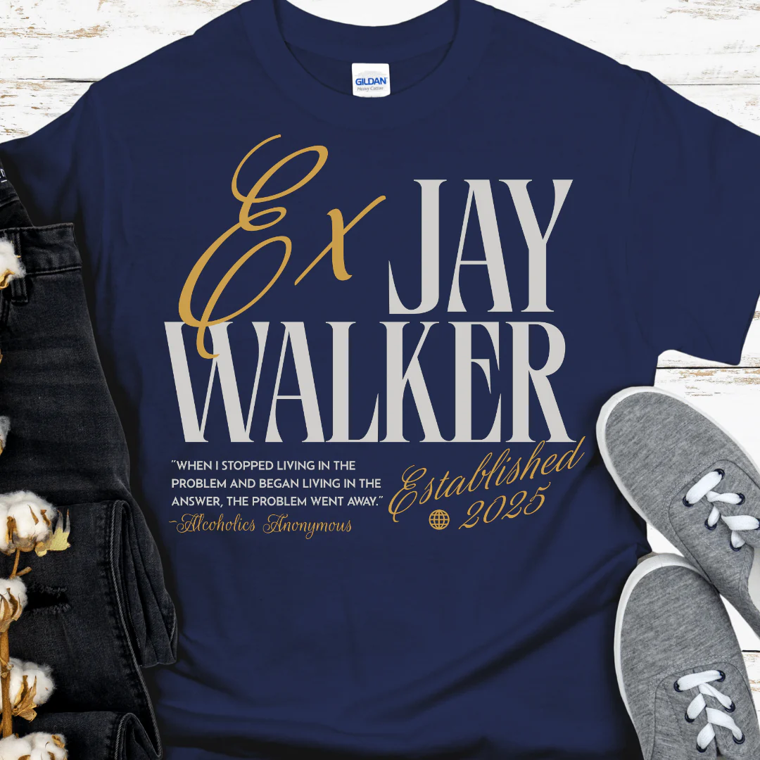 Custom Recovery T-Shirt | Inspiring Sobriety |   Ex-Jay Walker - Image 2