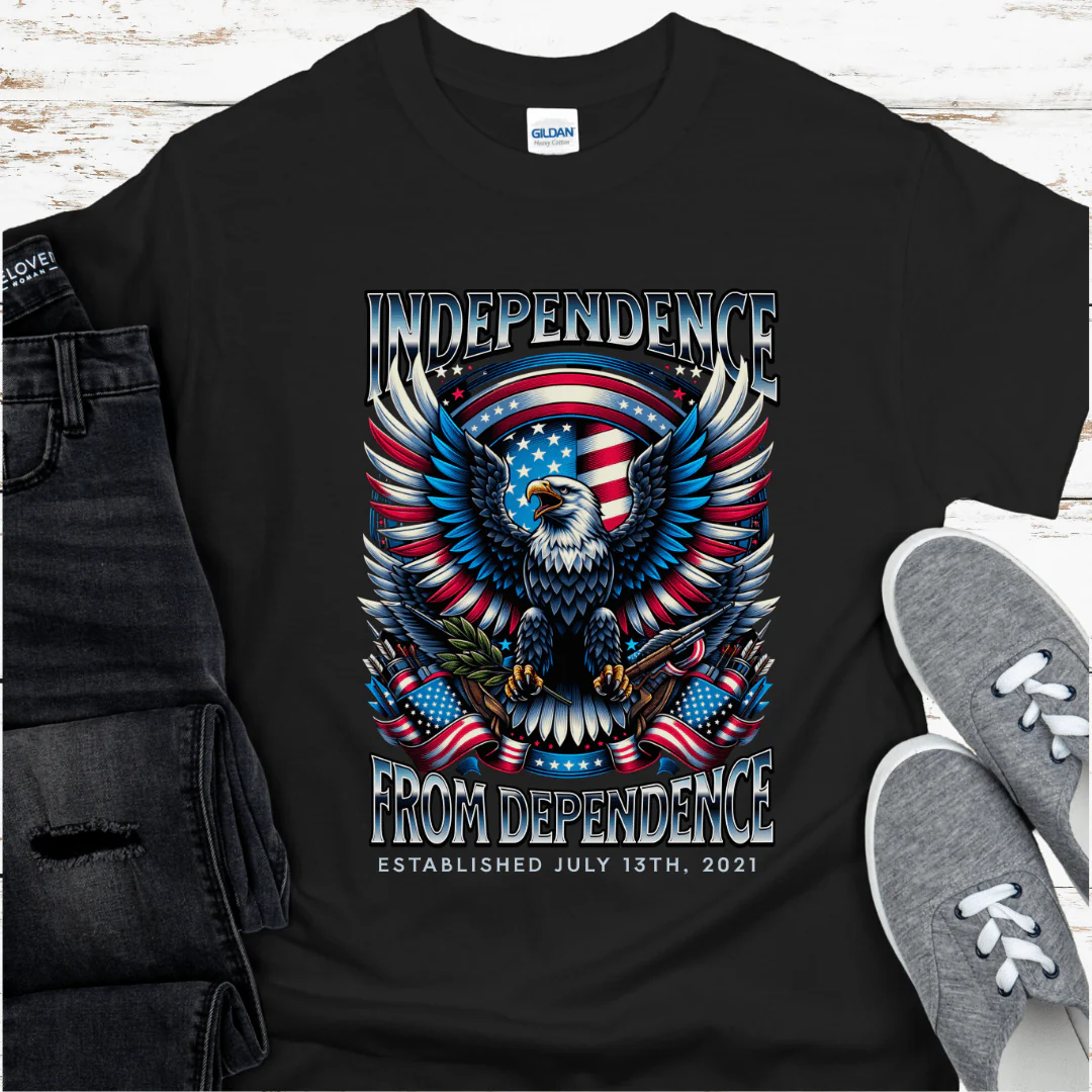 Custom Recovery T-Shirt | Inspiring Sobriety |  Independence From Dependence - Image 2
