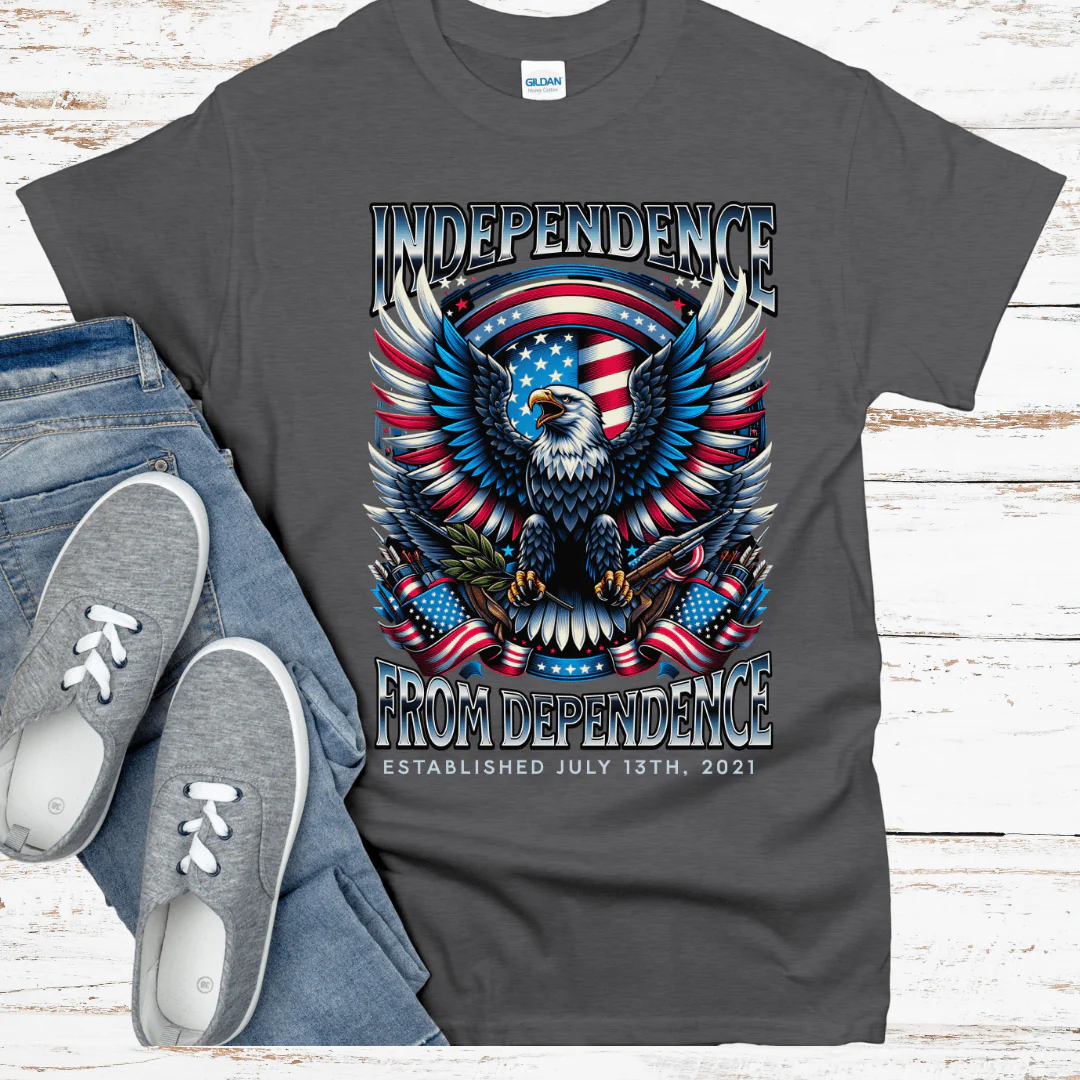 Custom Recovery T-Shirt | Inspiring Sobriety |  Independence From Dependence - Image 3