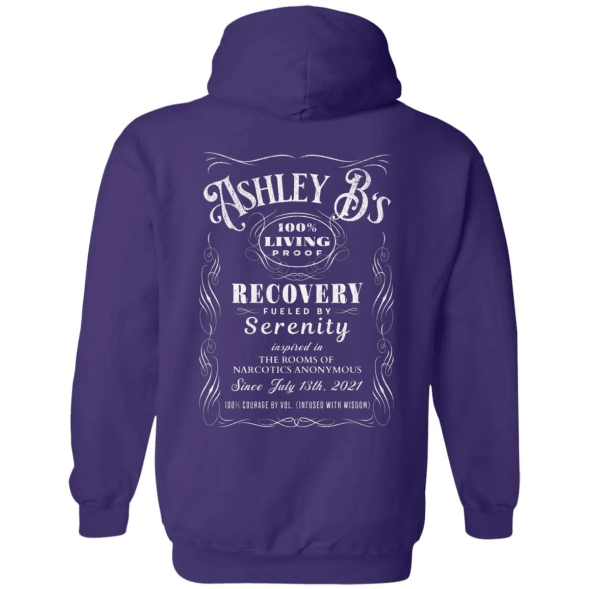 Custom Recovery Zip Hoodie  | Inspiring Sobriety |  (Custom Name) 100% Living Proof - Image 10