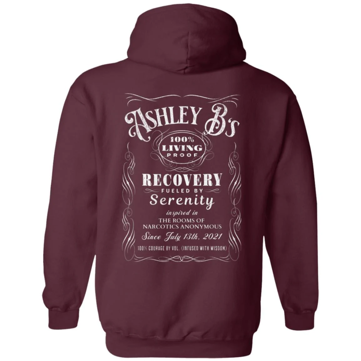 Custom Recovery Zip Hoodie  | Inspiring Sobriety |  (Custom Name) 100% Living Proof - Image 12