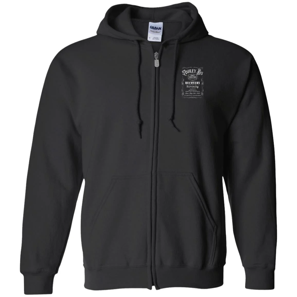 Custom Recovery Zip Hoodie  | Inspiring Sobriety |  (Custom Name) 100% Living Proof - Image 2
