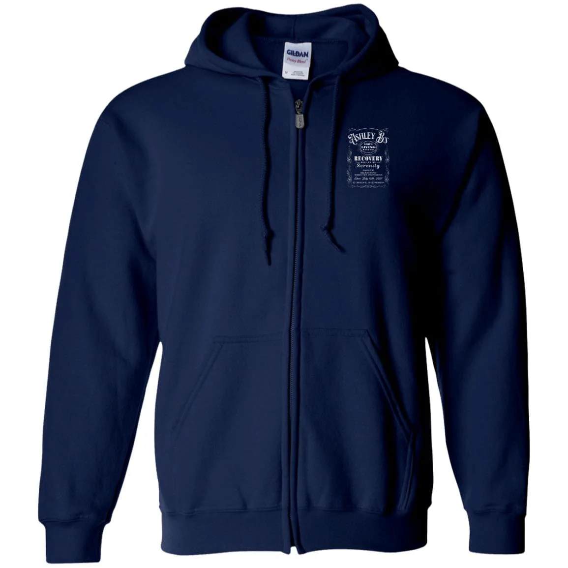 Custom Recovery Zip Hoodie  | Inspiring Sobriety |  (Custom Name) 100% Living Proof - Image 7