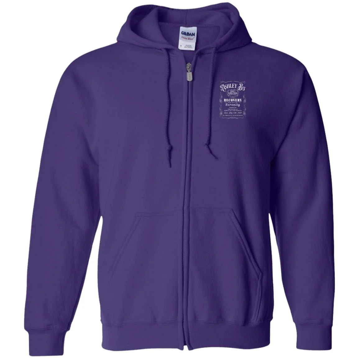 Custom Recovery Zip Hoodie  | Inspiring Sobriety |  (Custom Name) 100% Living Proof - Image 9
