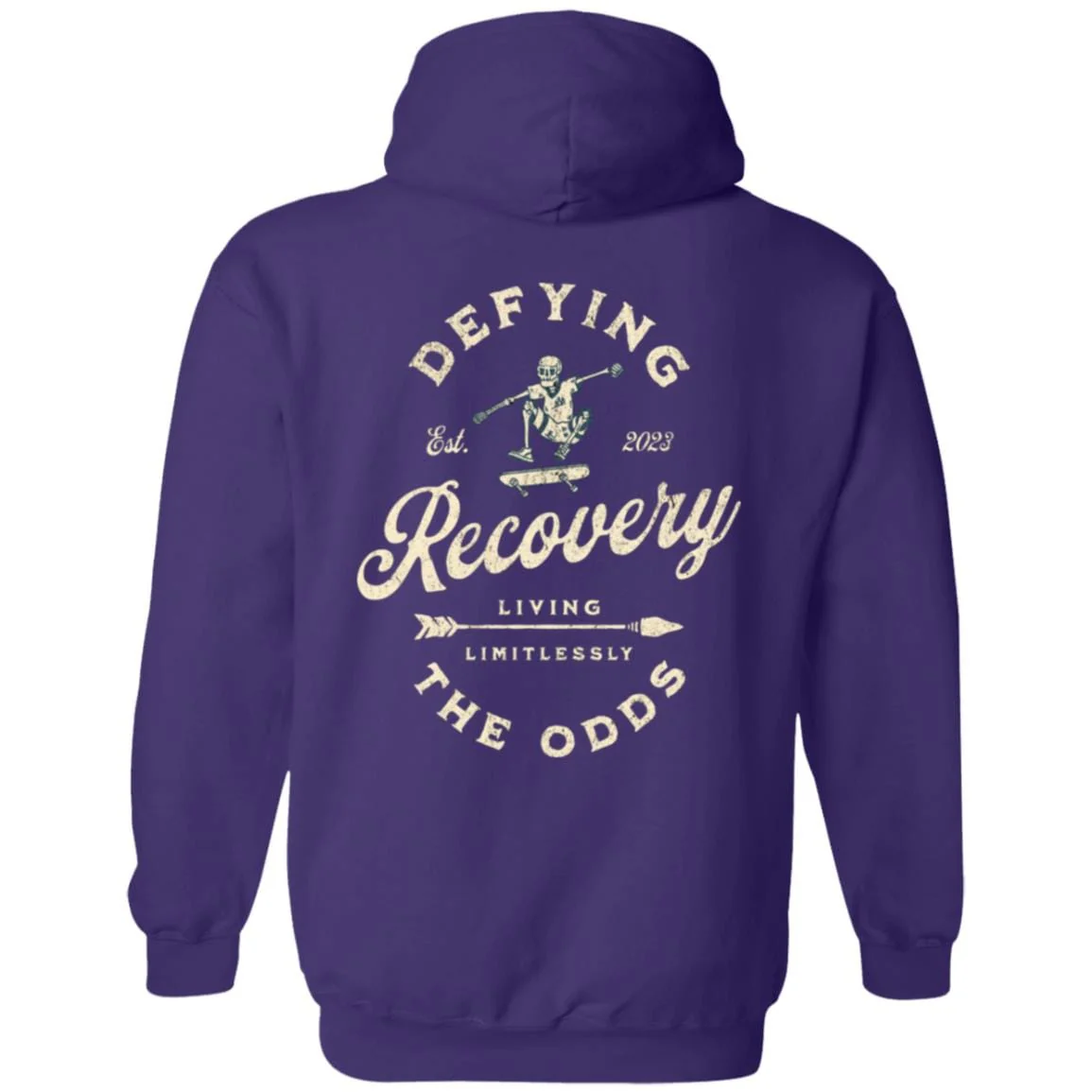 Custom Recovery Zip Hoodie  | Inspiring Sobriety |  Recovery - Defying The Odds - Image 8