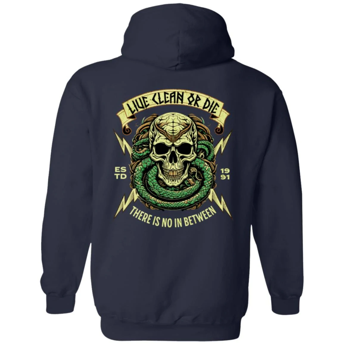 Custom Recovery Zip Hoodie  | Inspiring Sobriety |  Live Clean Or Die - Image 4