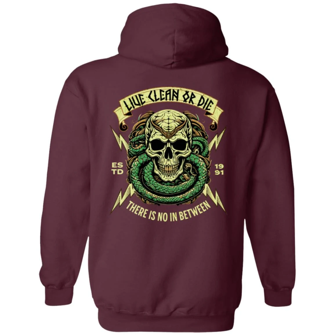 Custom Recovery Zip Hoodie  | Inspiring Sobriety |  Live Clean Or Die - Image 8