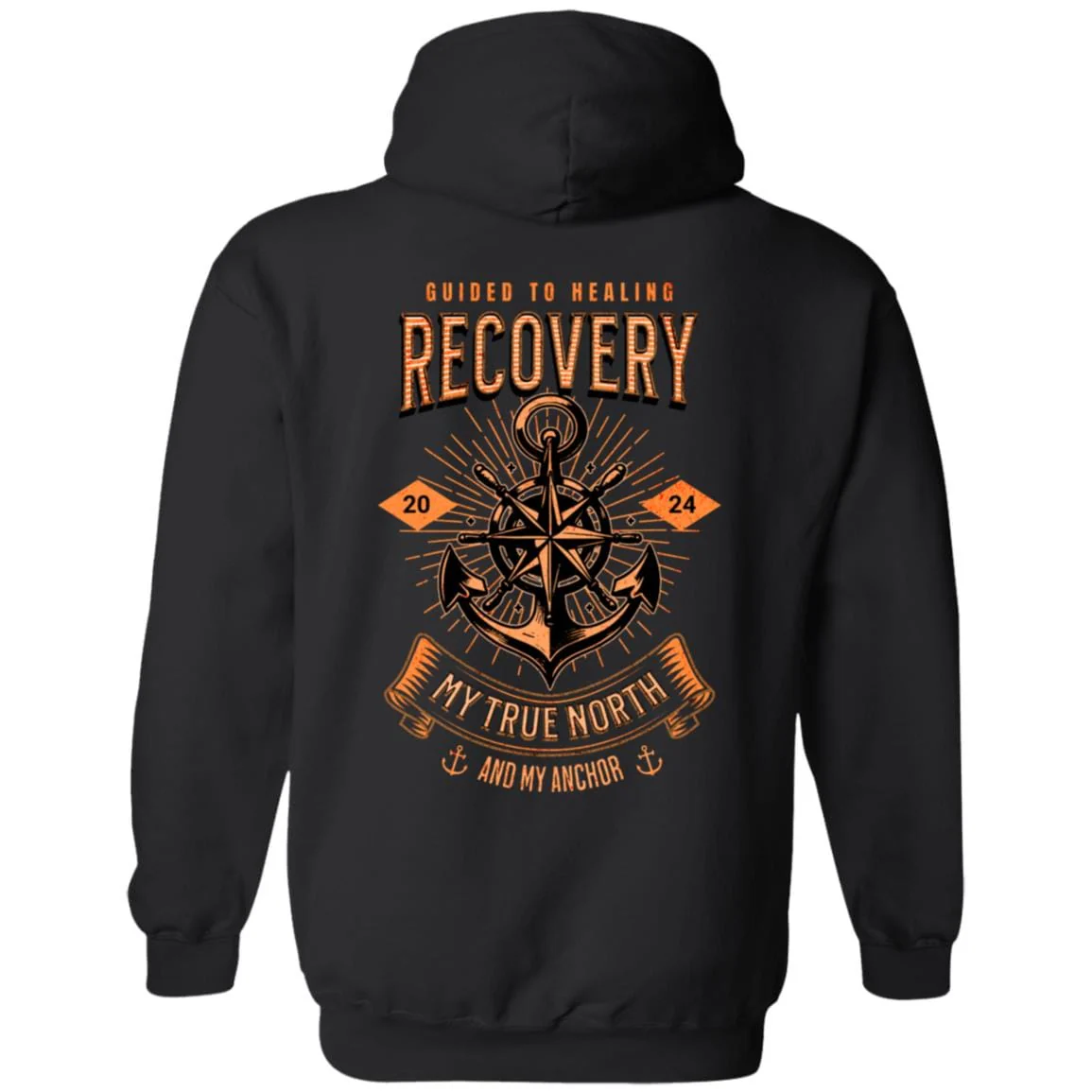 Custom Recovery Zip Hoodie  | Inspiring Sobriety |   Recovery - My True North