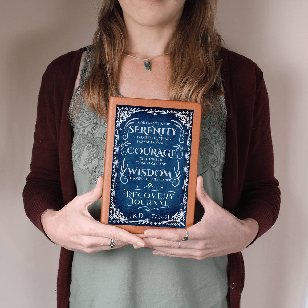 Custom Serenity Prayer Recovery Journal | Inspiring Sobriety | SERENITY COURAGE WISDOM - Image 6