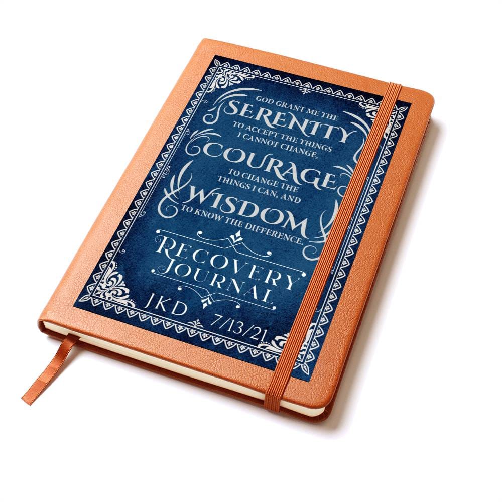 Custom Serenity Prayer Recovery Journal | Inspiring Sobriety | SERENITY COURAGE WISDOM - Image 7
