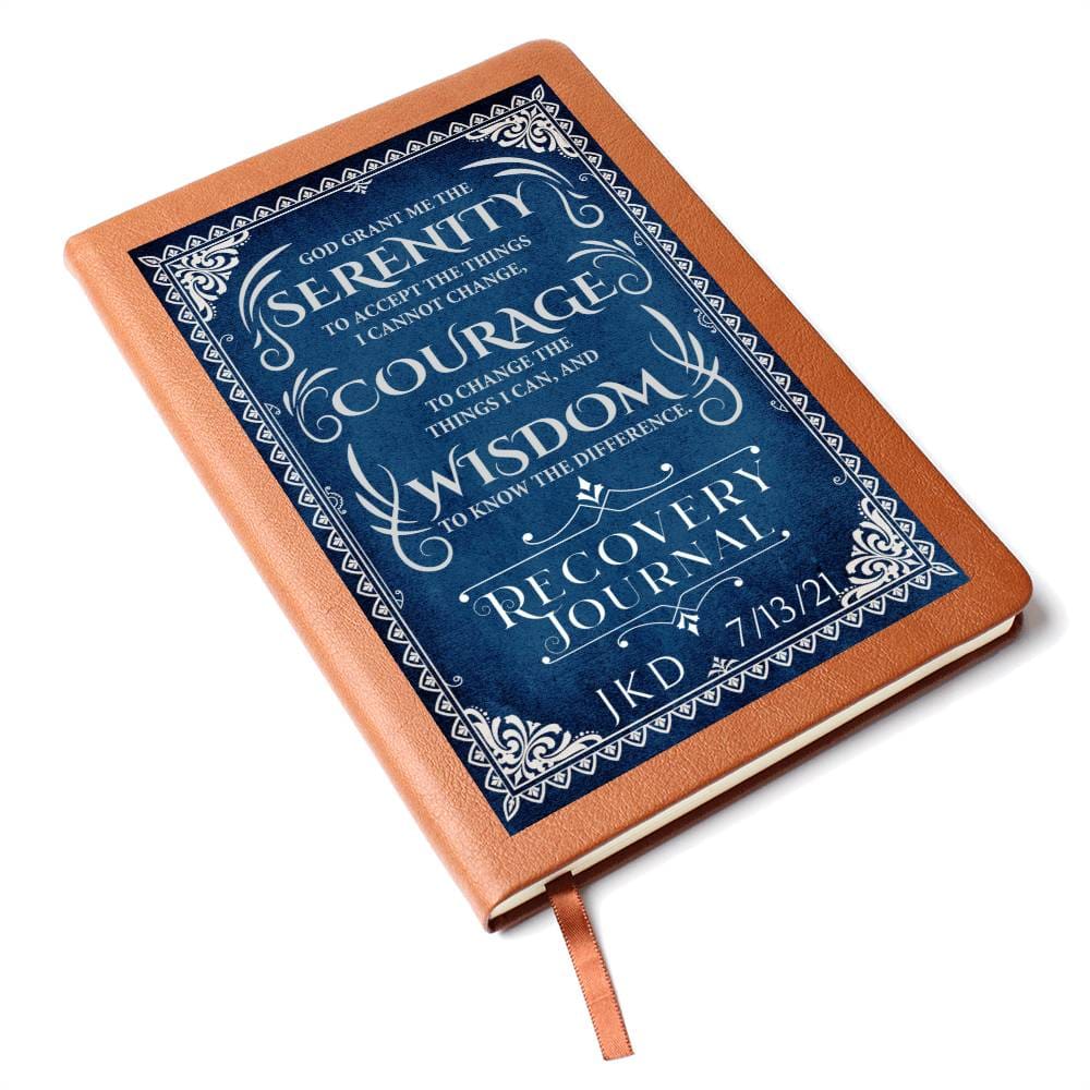 Custom Serenity Prayer Recovery Journal | Inspiring Sobriety | SERENITY COURAGE WISDOM - Image 8