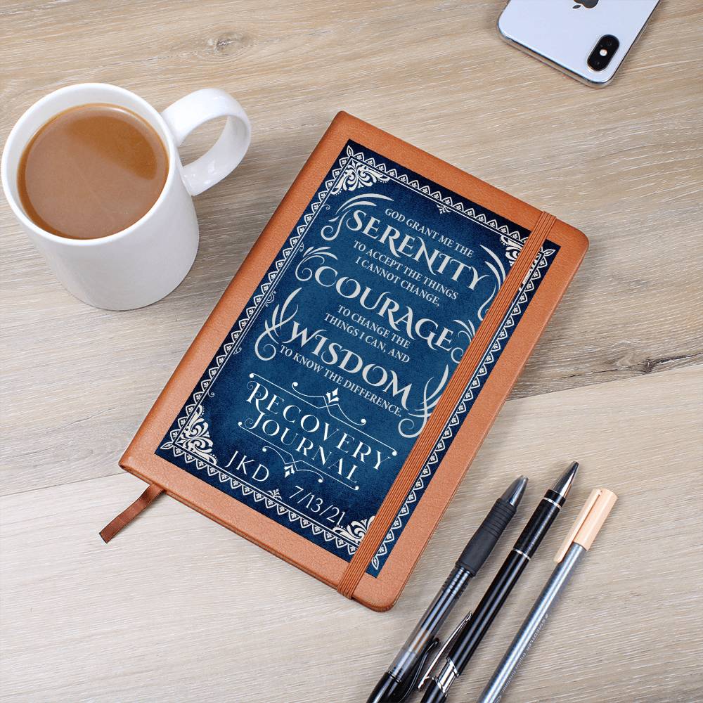 Custom Serenity Prayer Recovery Journal | Inspiring Sobriety | SERENITY COURAGE WISDOM - Image 9