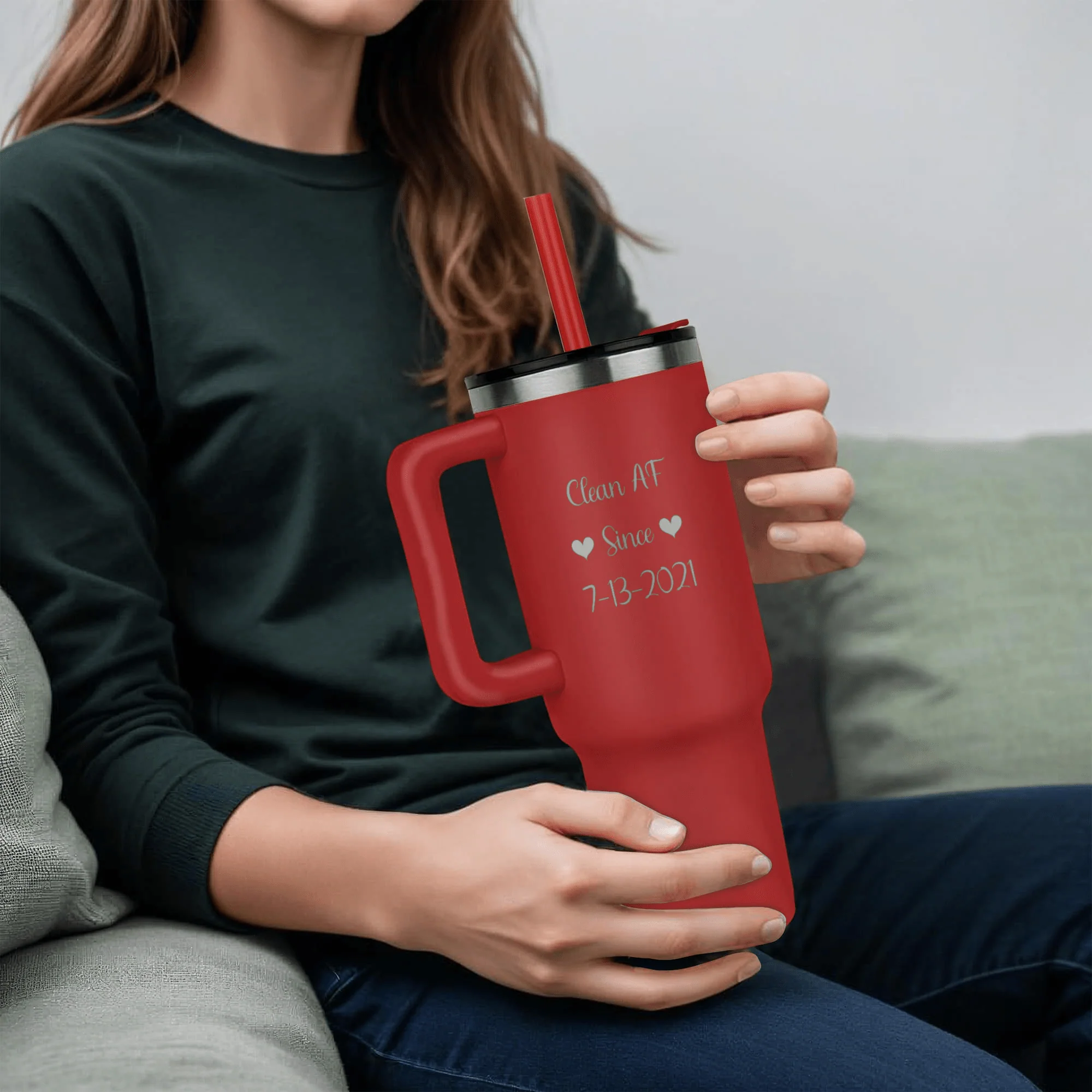 Custom SS Recovery Tumbler | Inspiring Sobriety | Clean AF Since - Image 20