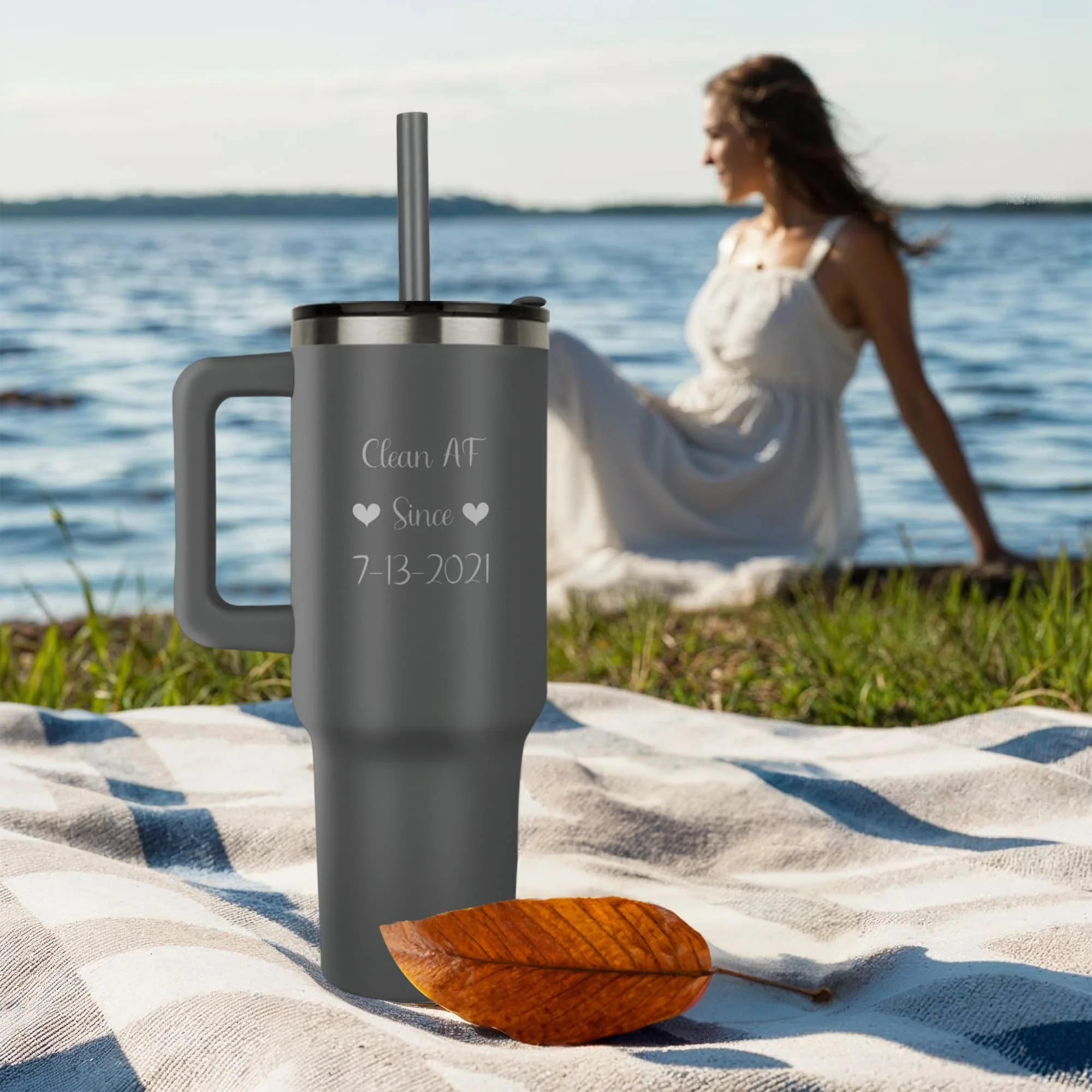 Custom SS Recovery Tumbler | Inspiring Sobriety | Clean AF Since - Image 21