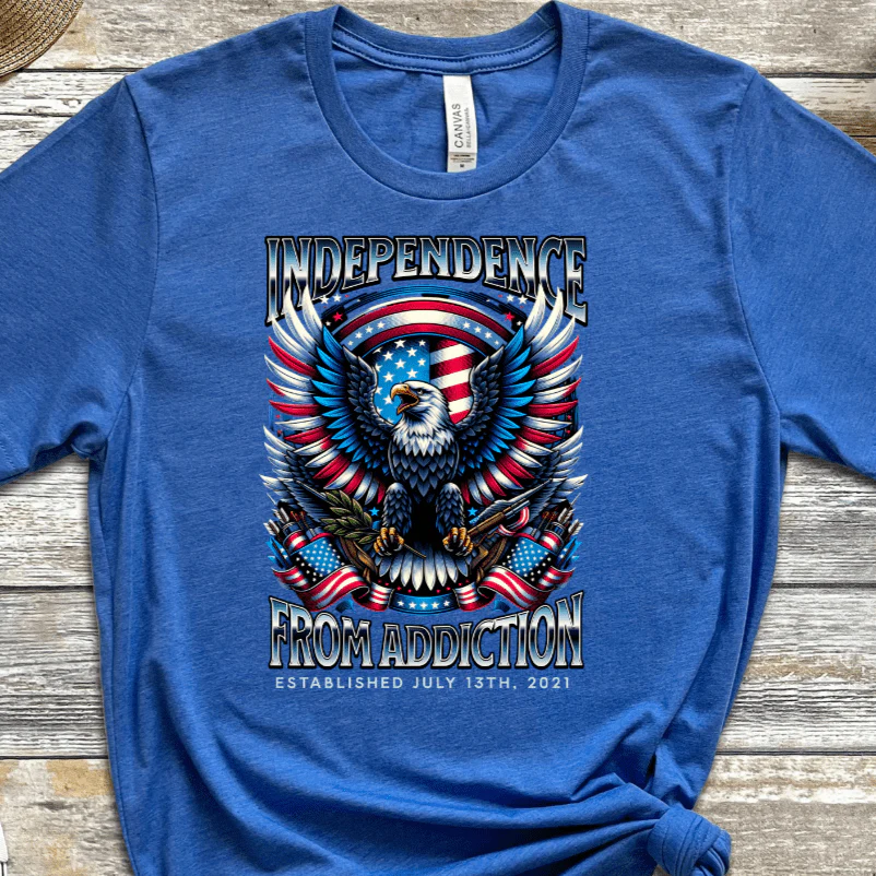 Custom Vintage Recovery T-Shirt | Inspiring Sobriety |  Independence From Addiction - Image 4
