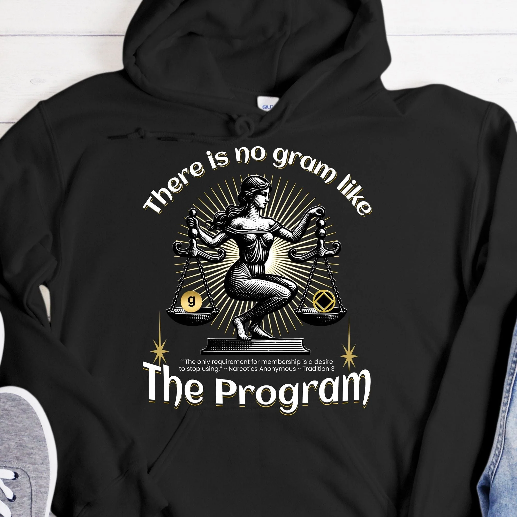 NA Recovery Hoodie | Inspiring Sobriety |  There's No Gram Like The Program - Image 2