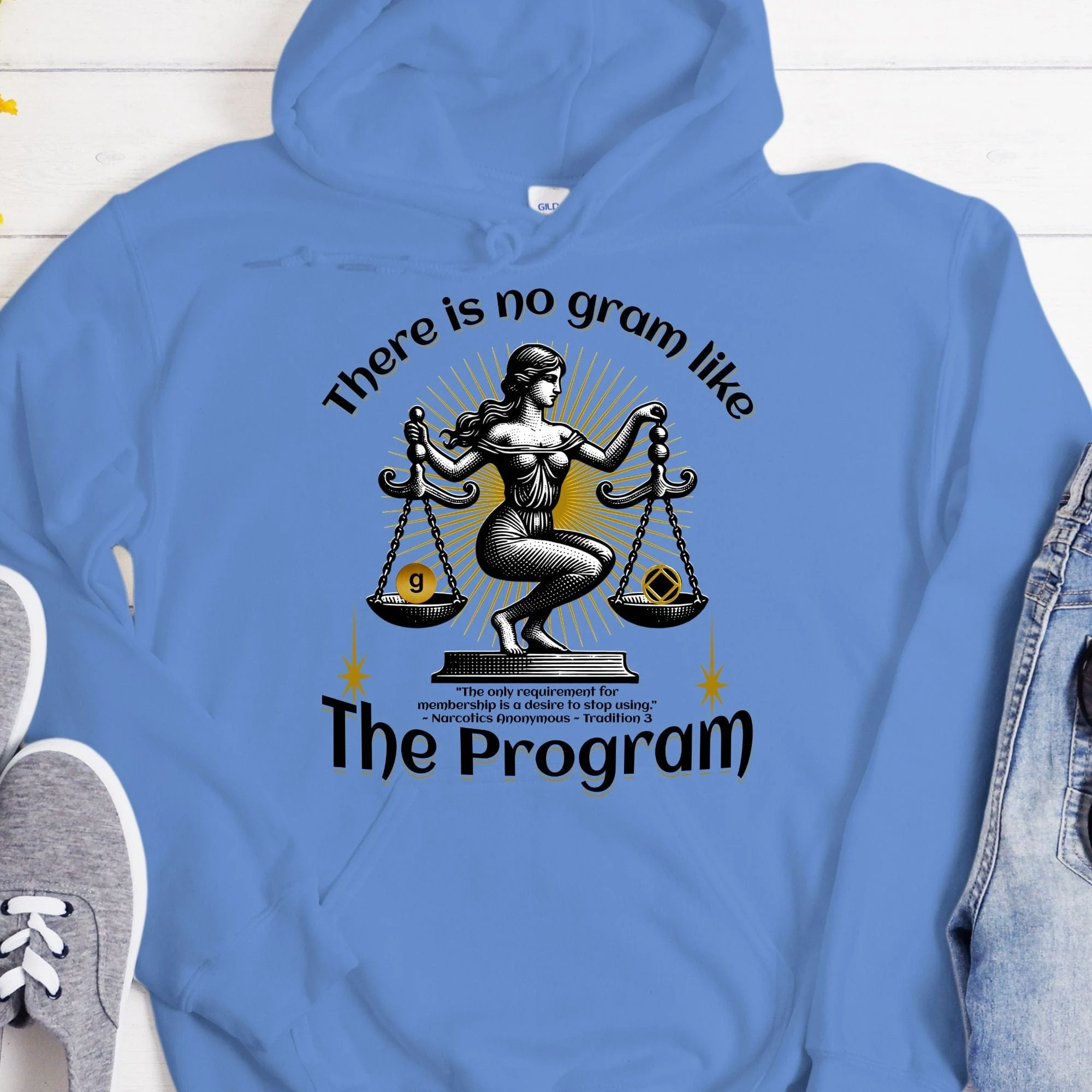 NA Recovery Hoodie | Inspiring Sobriety |  There's No Gram Like The Program - Image 3