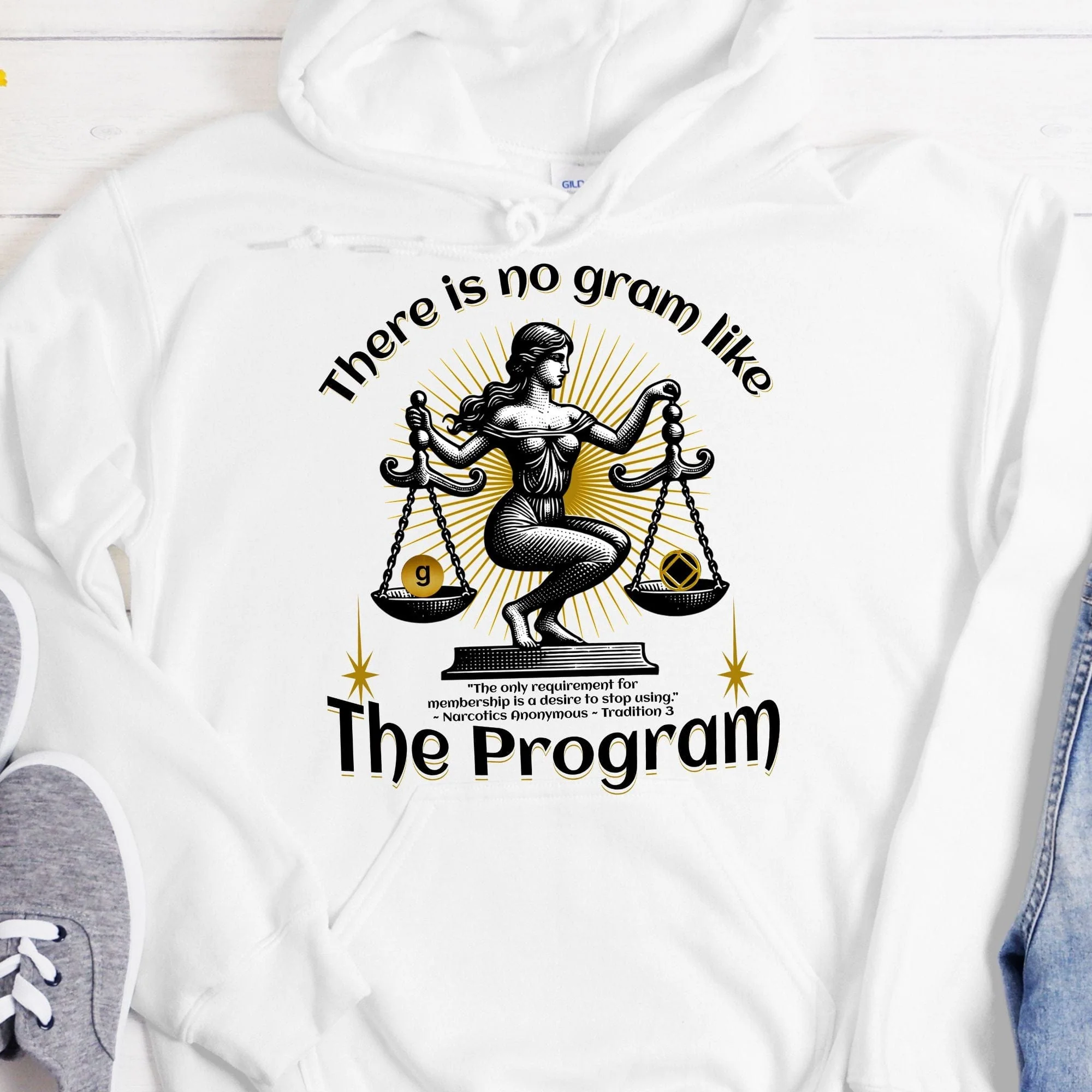 NA Recovery Hoodie | Inspiring Sobriety |  There's No Gram Like The Program - Image 4