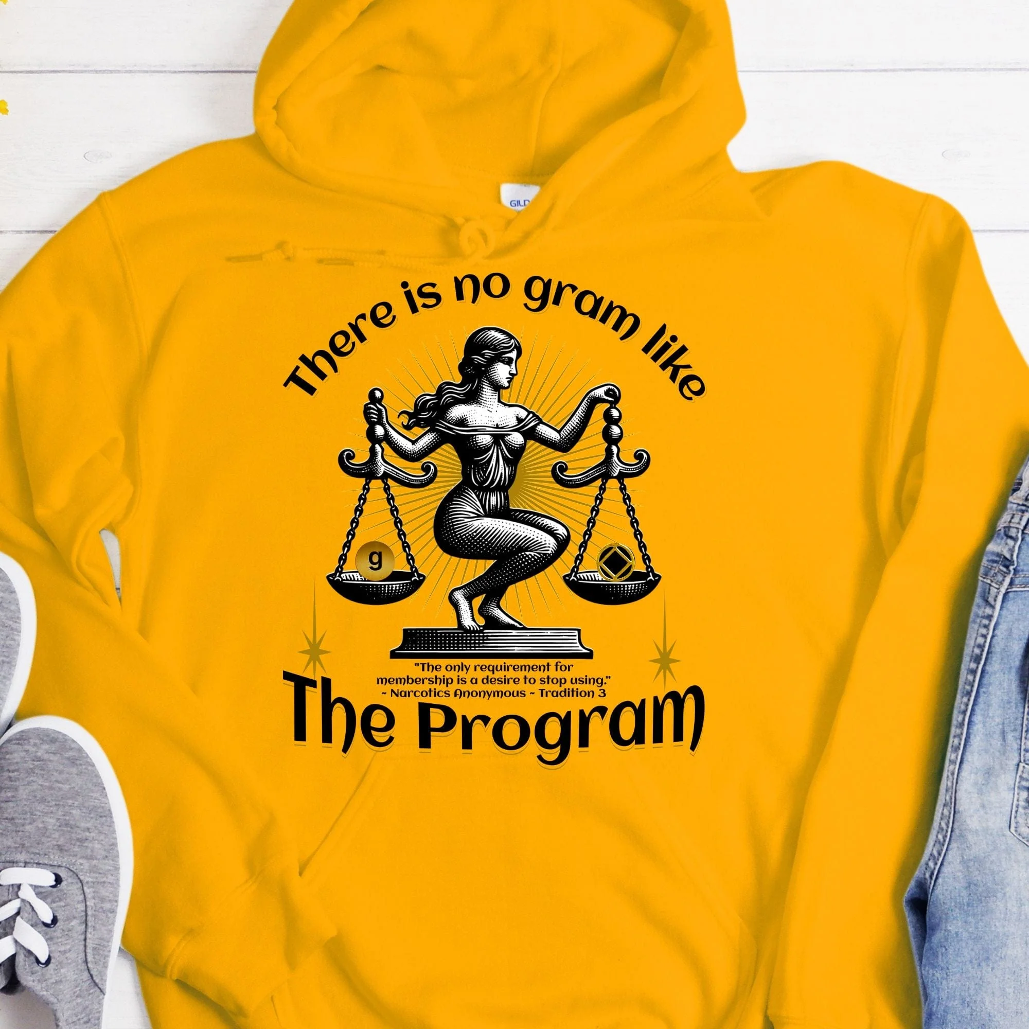 NA Recovery Hoodie | Inspiring Sobriety |  There's No Gram Like The Program - Image 5
