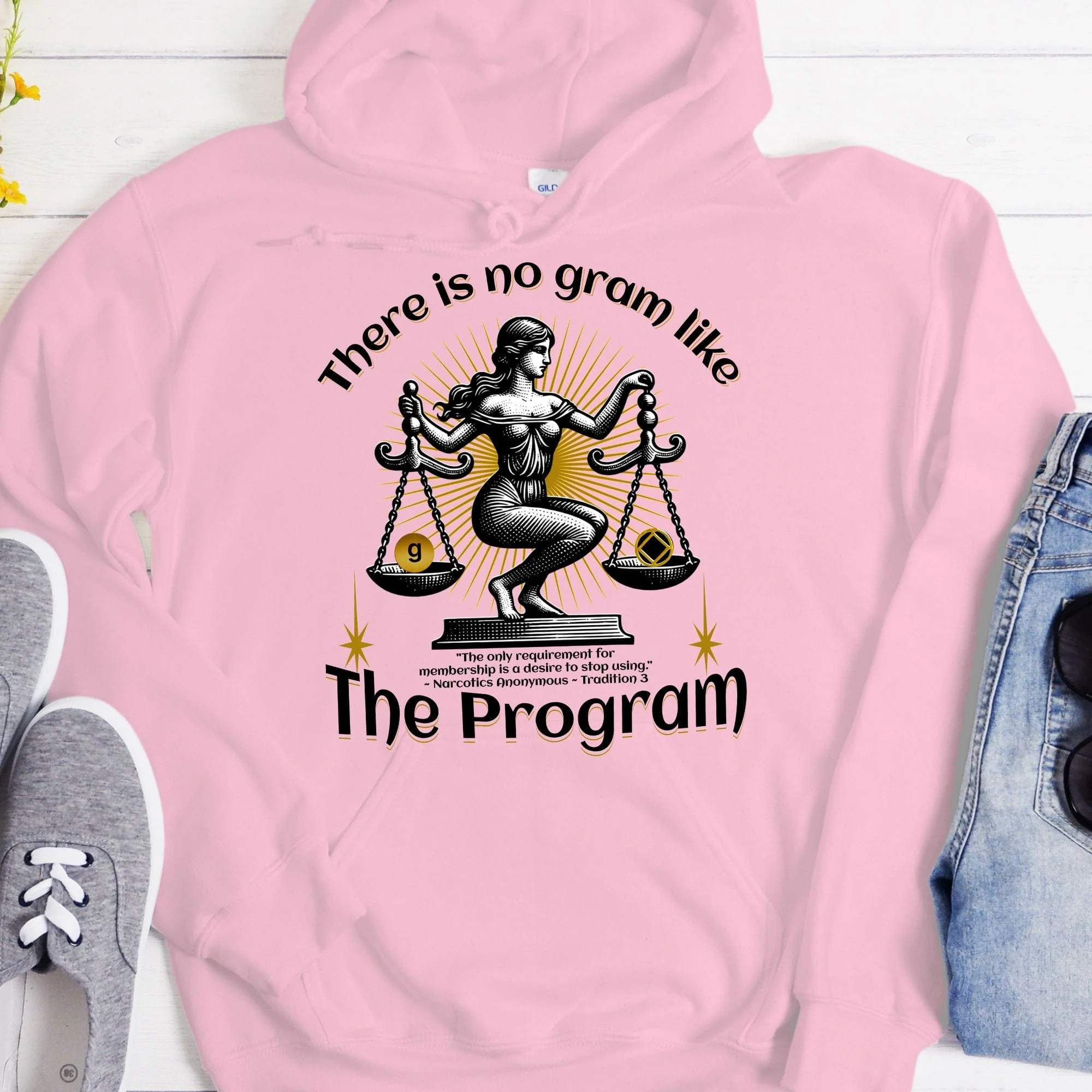 NA Recovery Hoodie | Inspiring Sobriety |  There's No Gram Like The Program - Image 7
