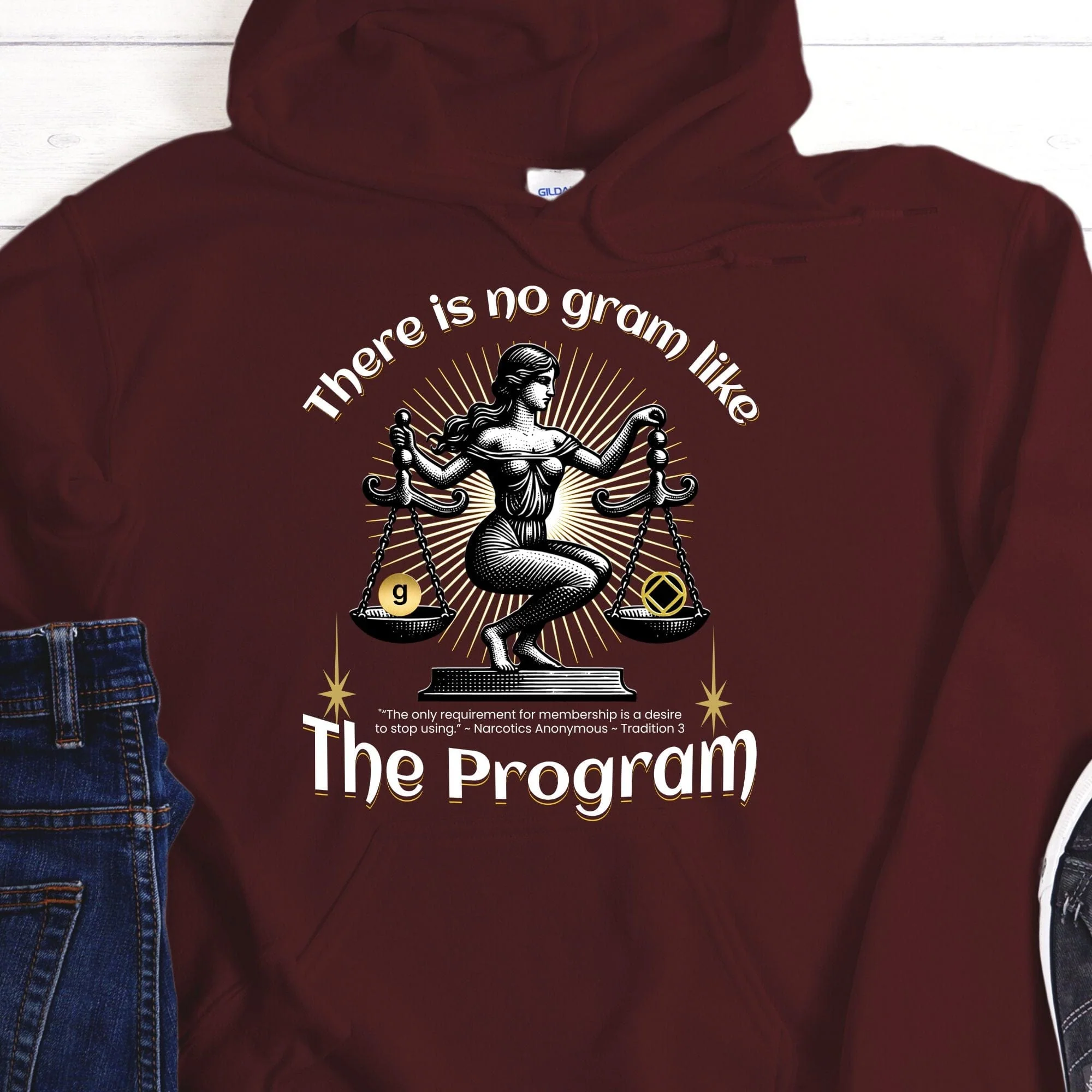NA Recovery Hoodie | Inspiring Sobriety |  There's No Gram Like The Program - Image 9