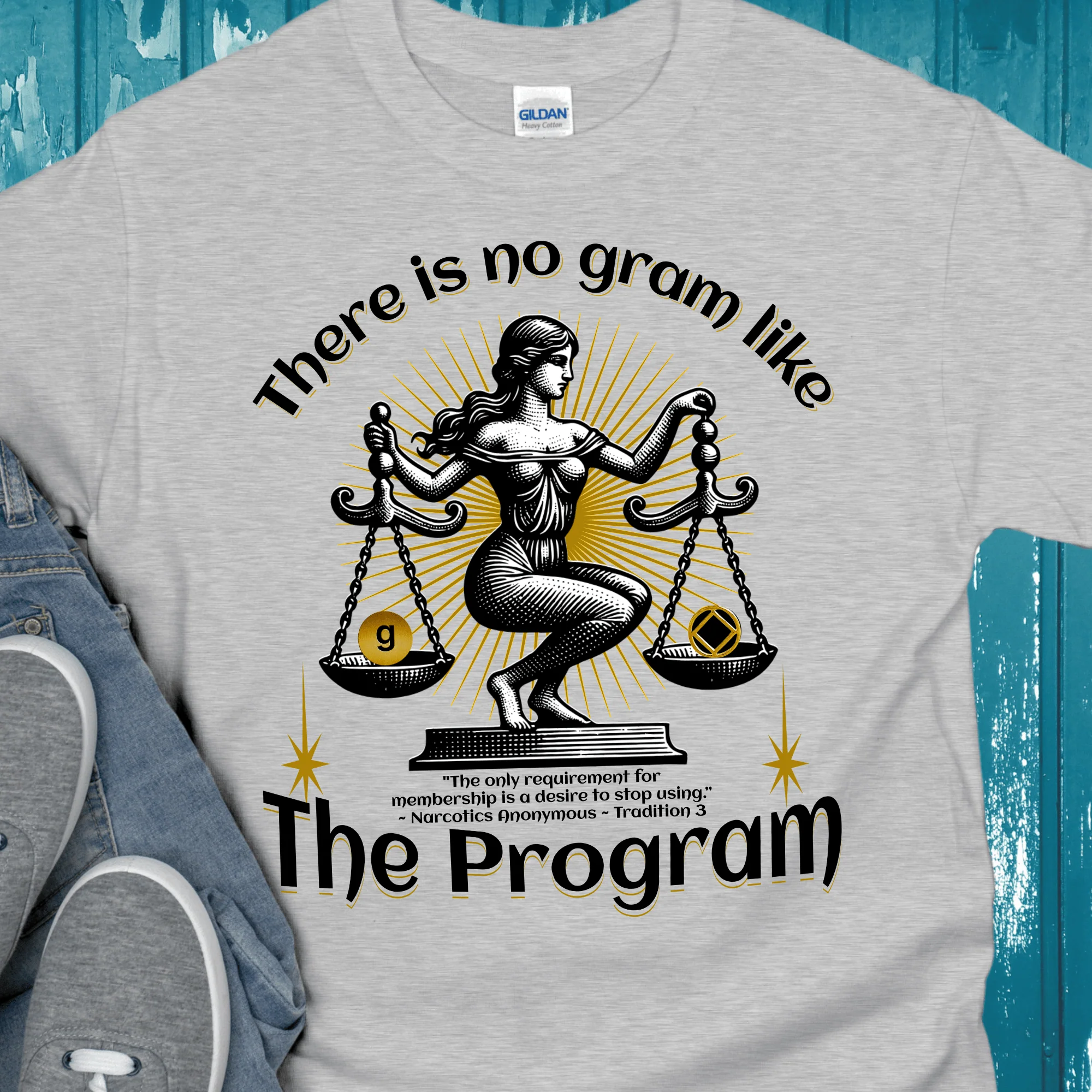 NA Recovery T-Shirt | Inspiring Sobriety |  There's No Gram Like The Program - Image 10