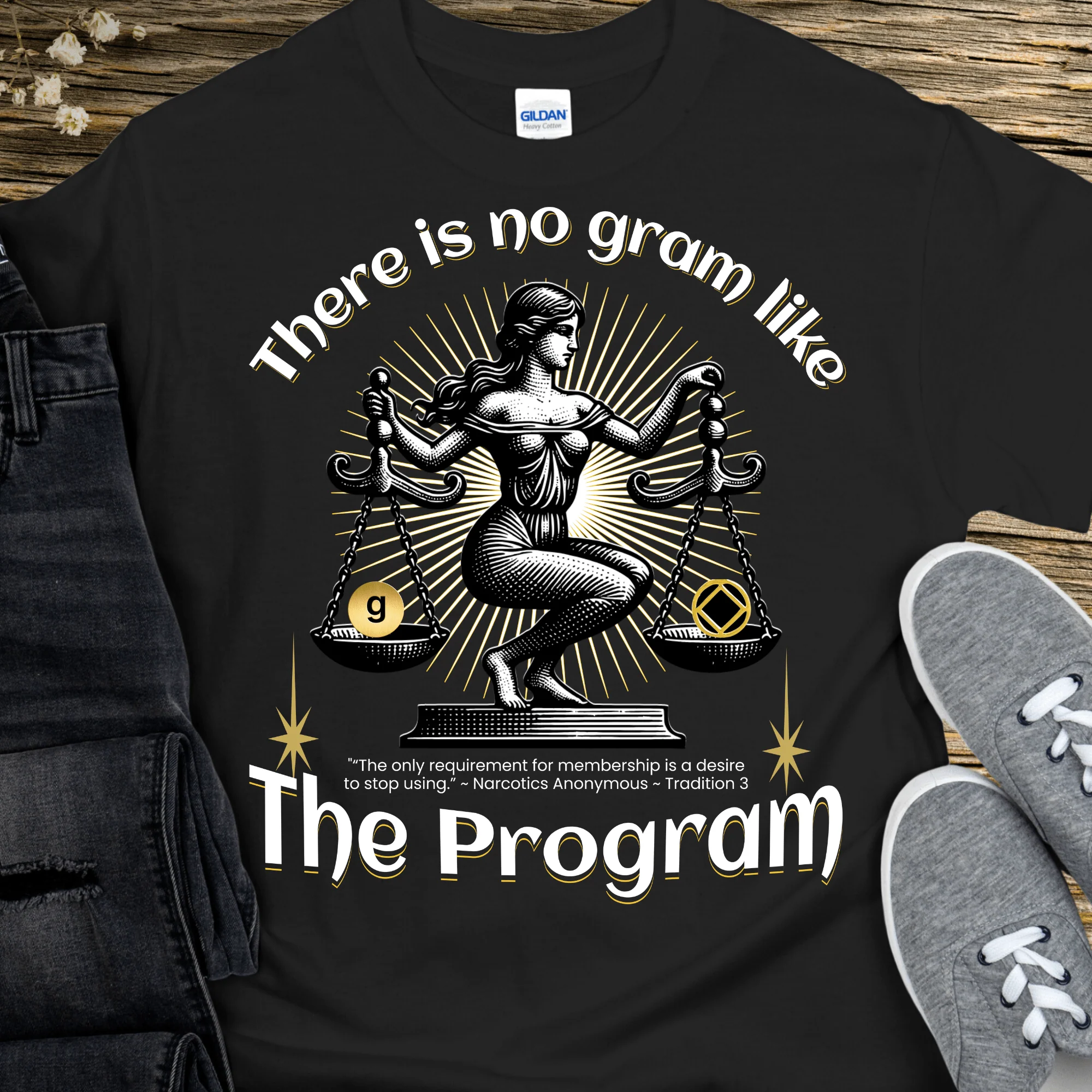NA Recovery T-Shirt | Inspiring Sobriety |  There's No Gram Like The Program - Image 2