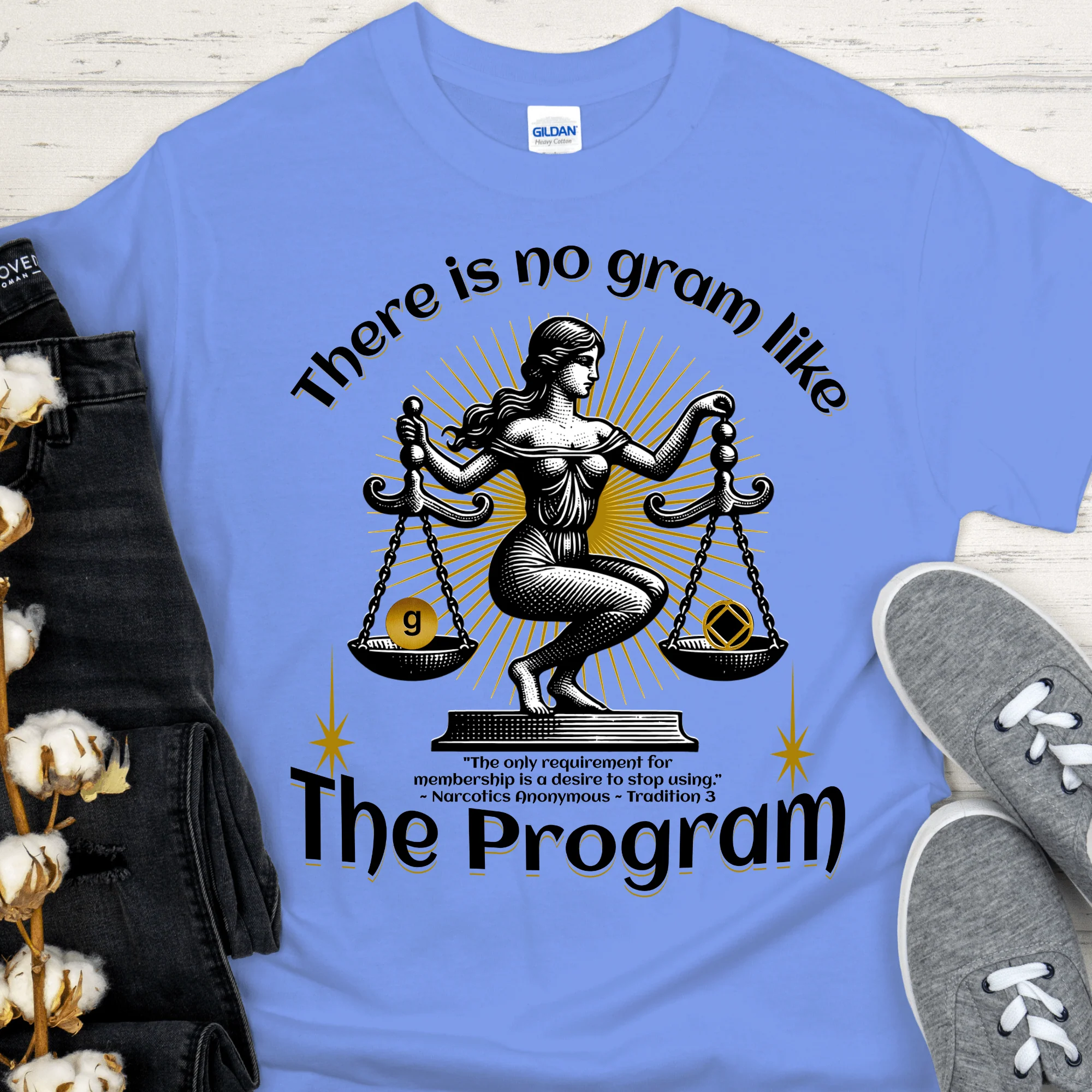 NA Recovery T-Shirt | Inspiring Sobriety |  There's No Gram Like The Program - Image 5
