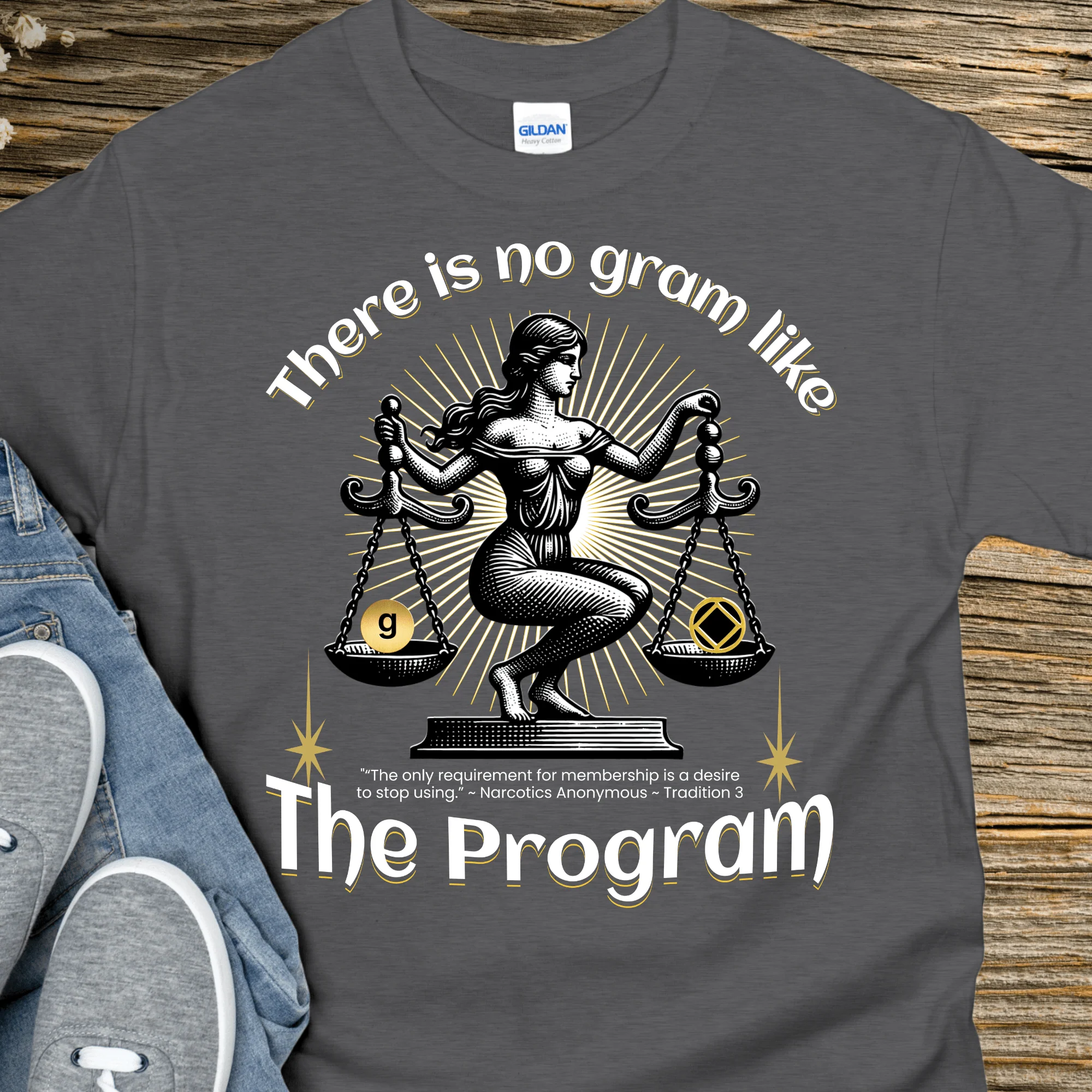 NA Recovery T-Shirt | Inspiring Sobriety |  There's No Gram Like The Program - Image 6