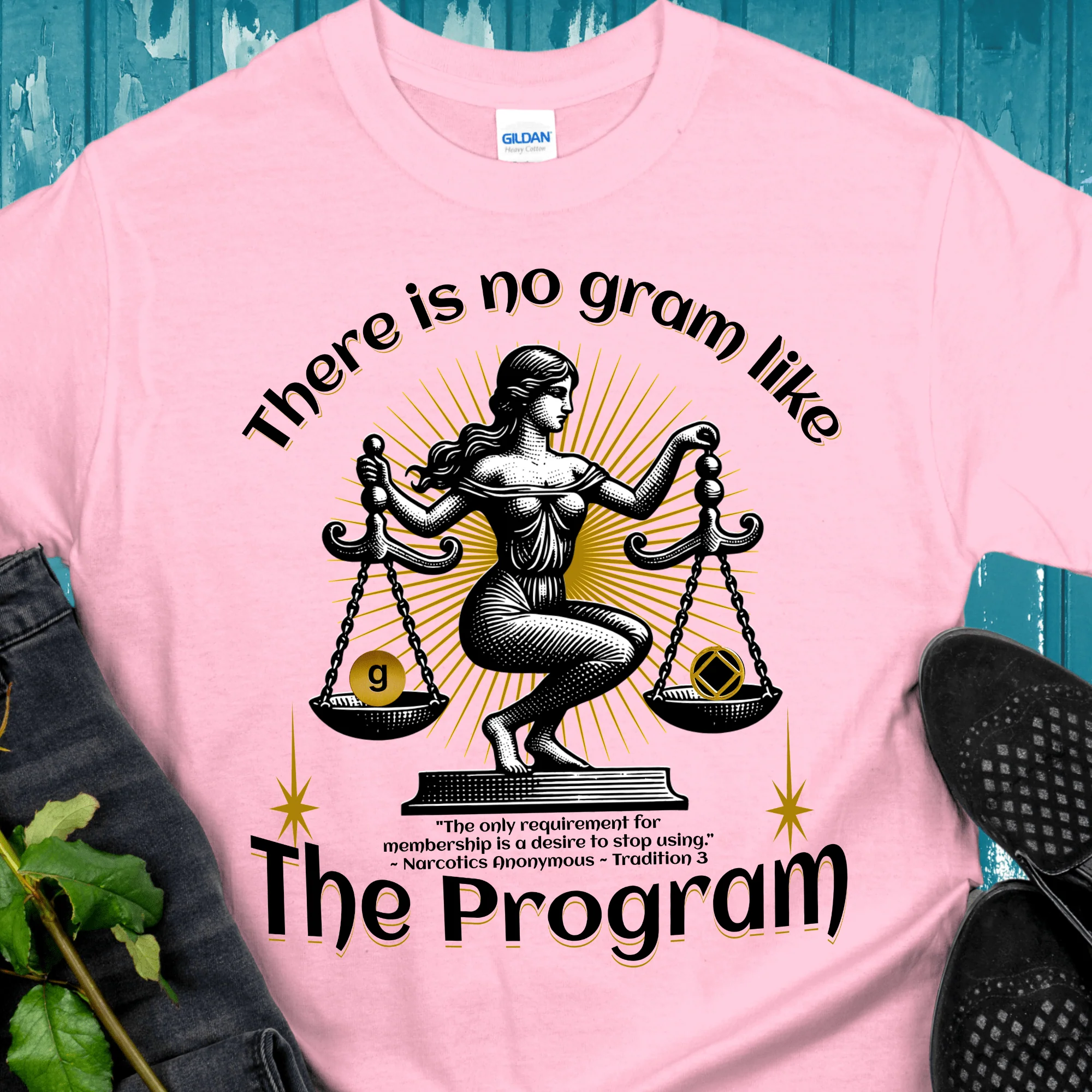 NA Recovery T-Shirt | Inspiring Sobriety |  There's No Gram Like The Program - Image 7